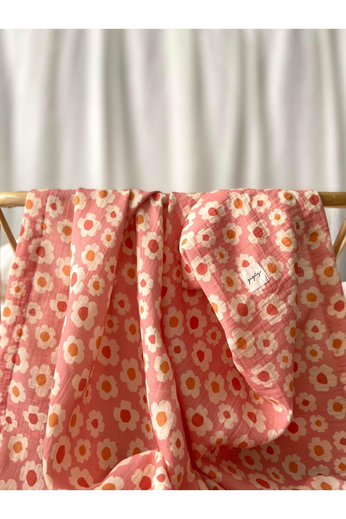 Zezig Daisy- Pink Müslin Örtü