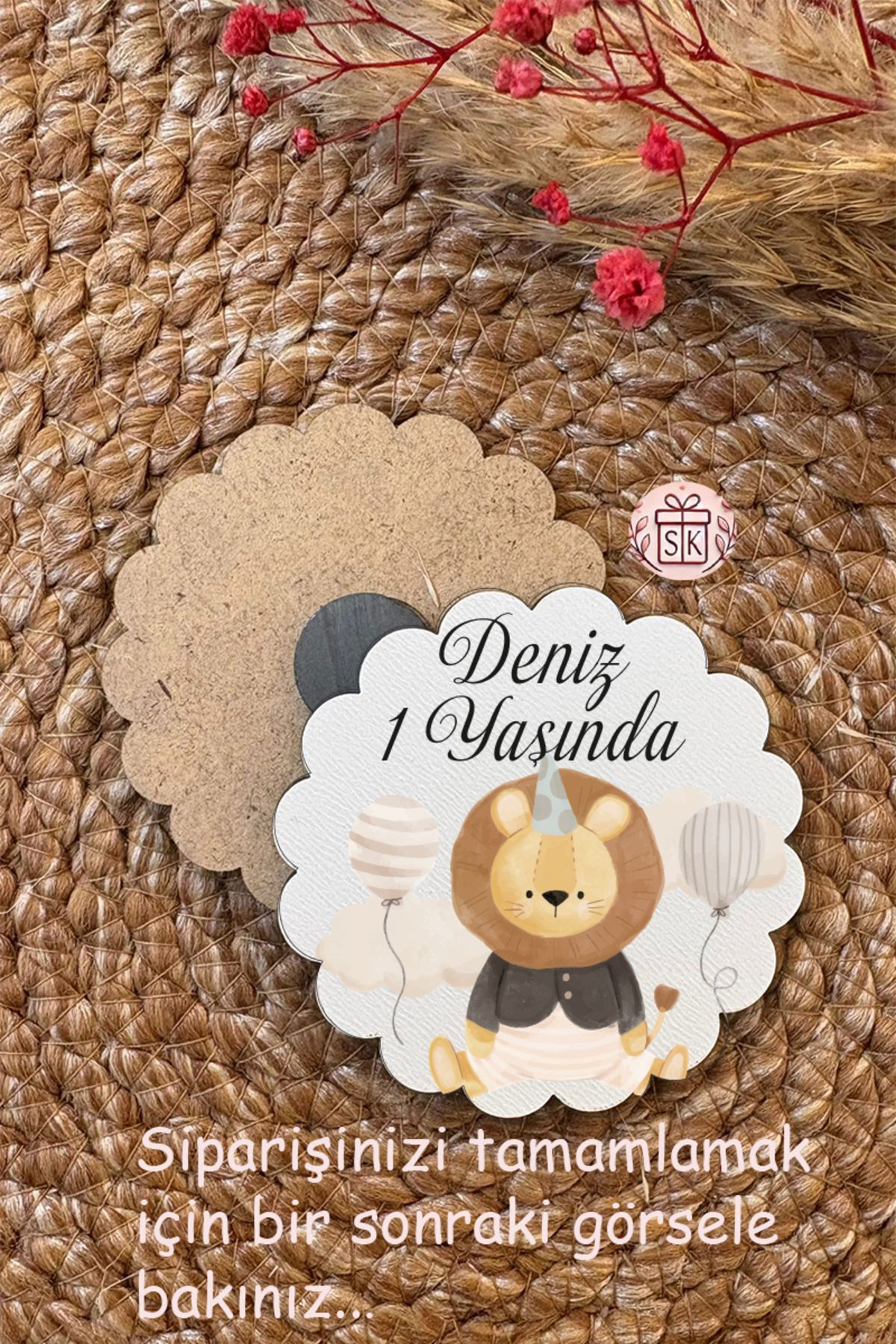 SK Gift Figürlü Ahşap Bebek Magnet Doğum Günü Hediyeliği Baby Shower Yenidoğan Magnet 35 Adet