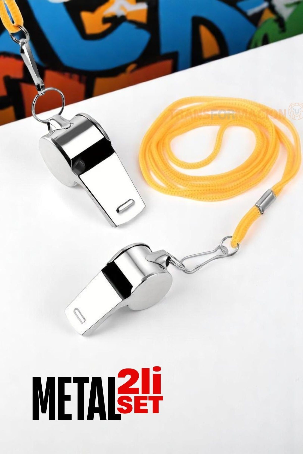 Transformacion Metal Düdük - Spor Düdüğü - Hakem Düdüğü Metal Deprem Düdüğü 2 li SET 721676