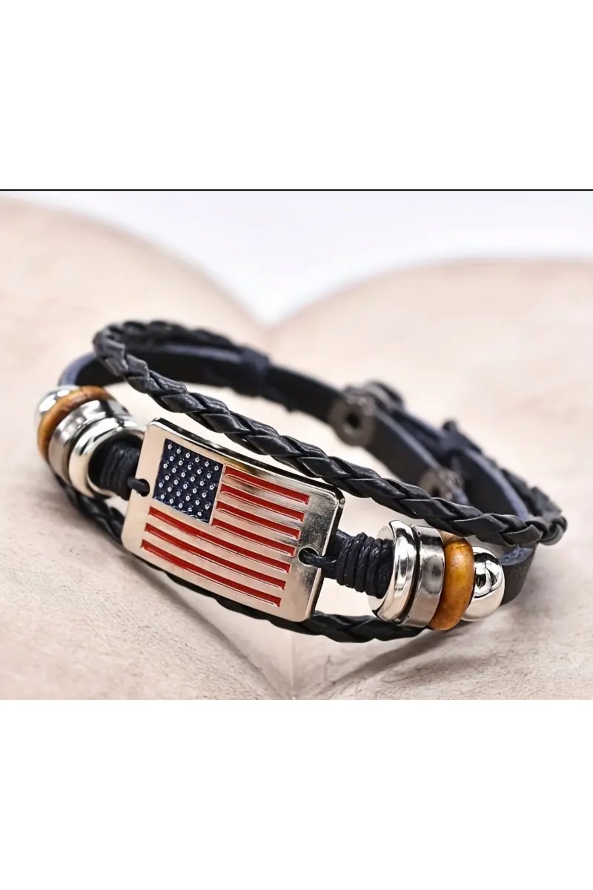 Y2K Moda Amerikan Bayrağı Bileklik Erkekler ve Kadınlar için