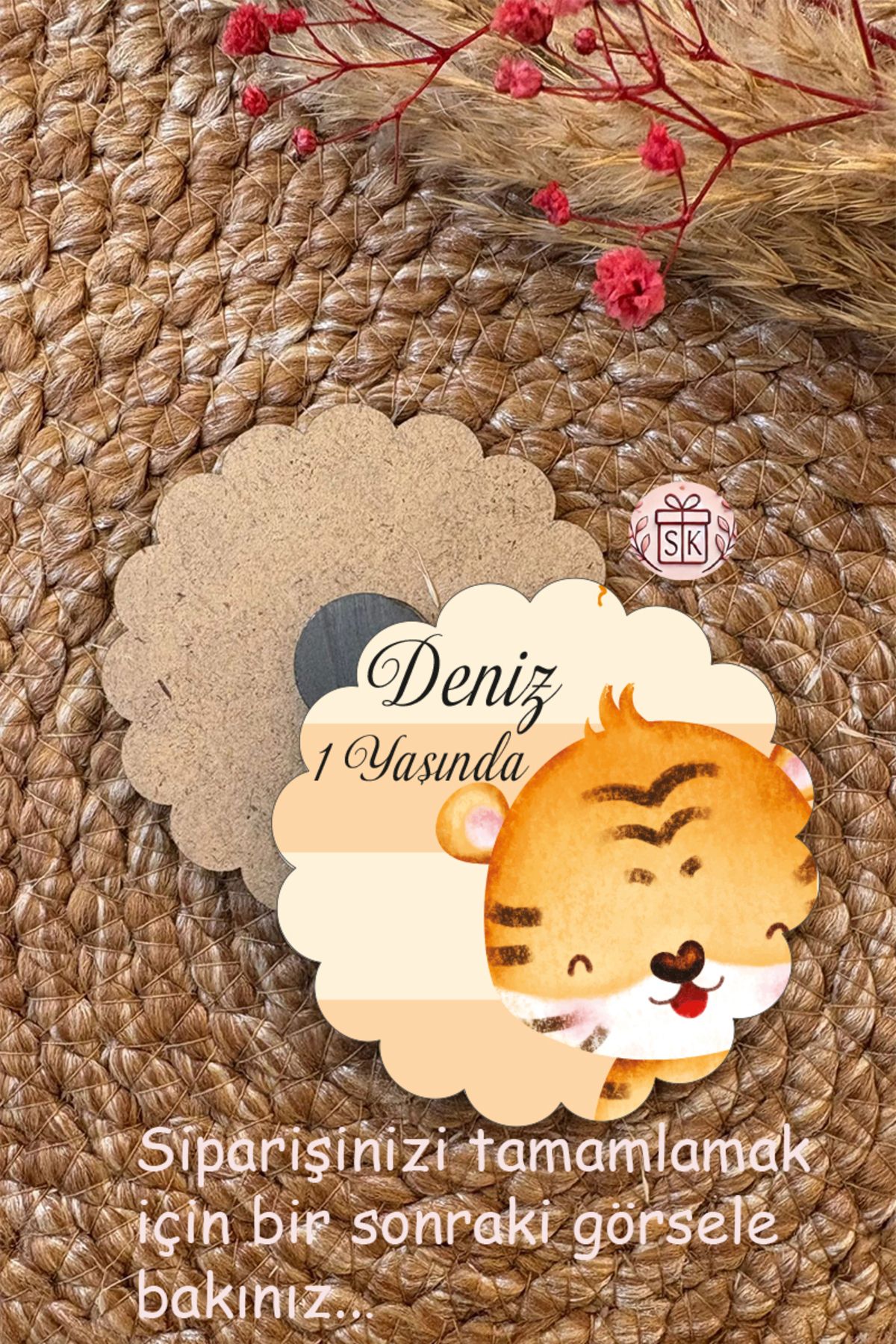 SK Gift Figürlü Ahşap Bebek Magnet Doğum Günü Hediyeliği Baby Shower Yenidoğan Magnet 35 Adet