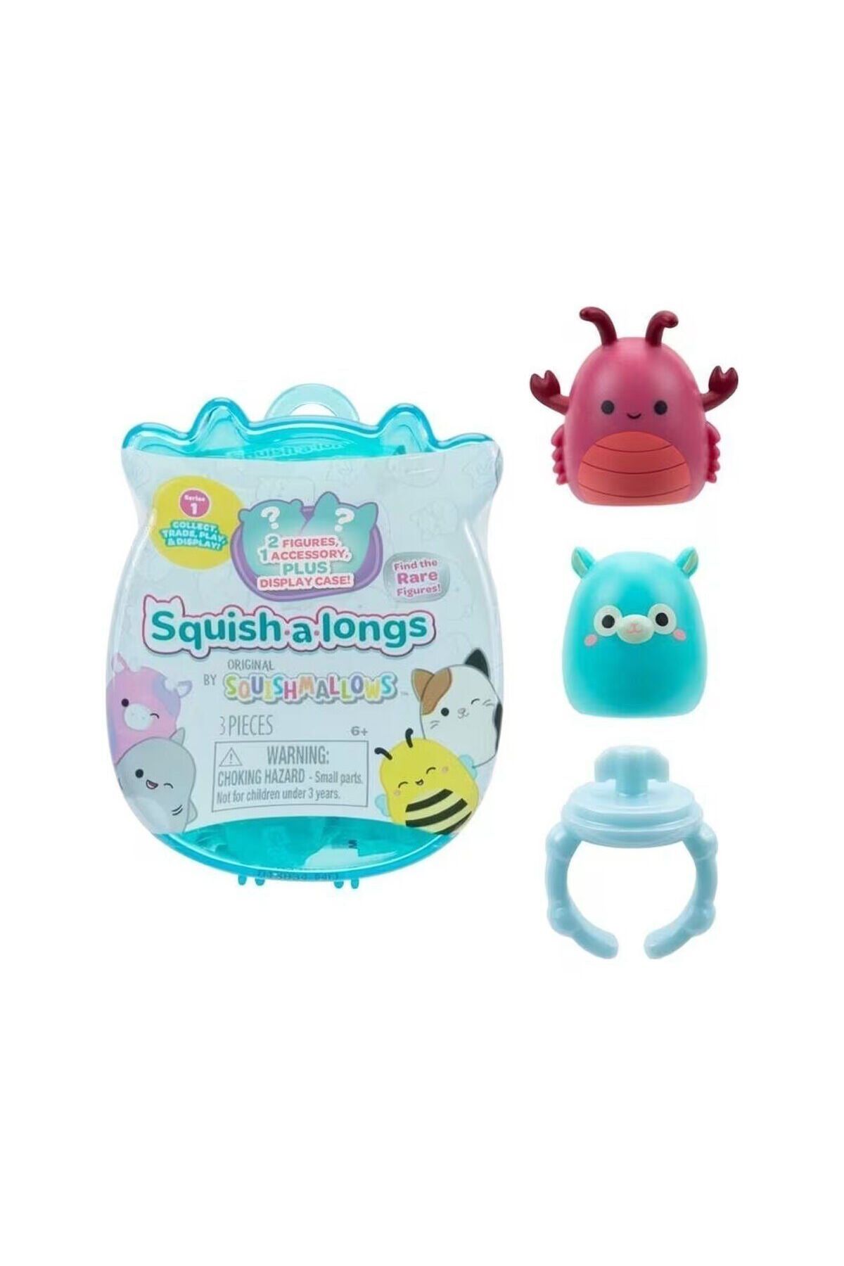 melfxxl eticaret AL0001-1 Squish-a-longs 2 Figür + Yüzük Sürpriz Paket 24lü Display Seri 1