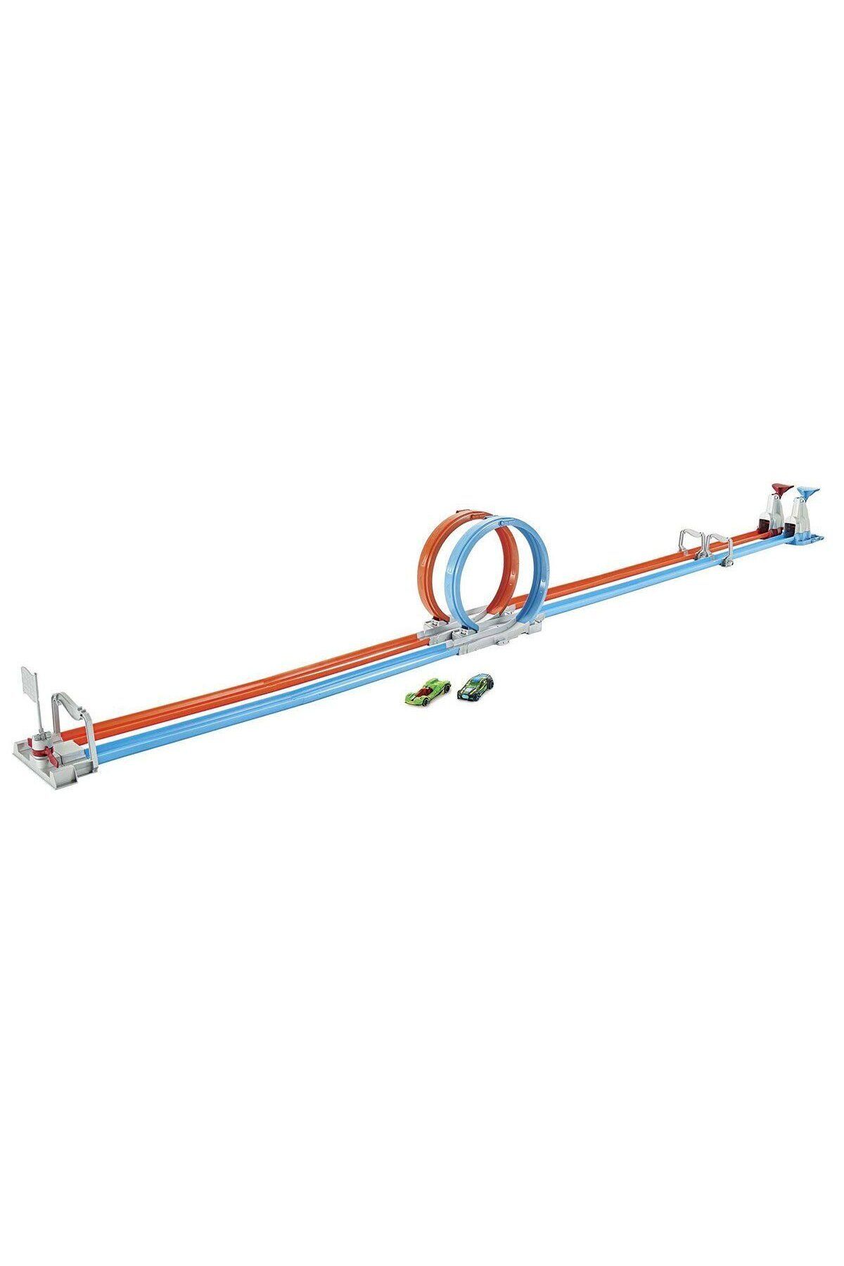 melfxxl eticaret GFH85 Hot Wheels Çift Çemberde Depar Pist Seti