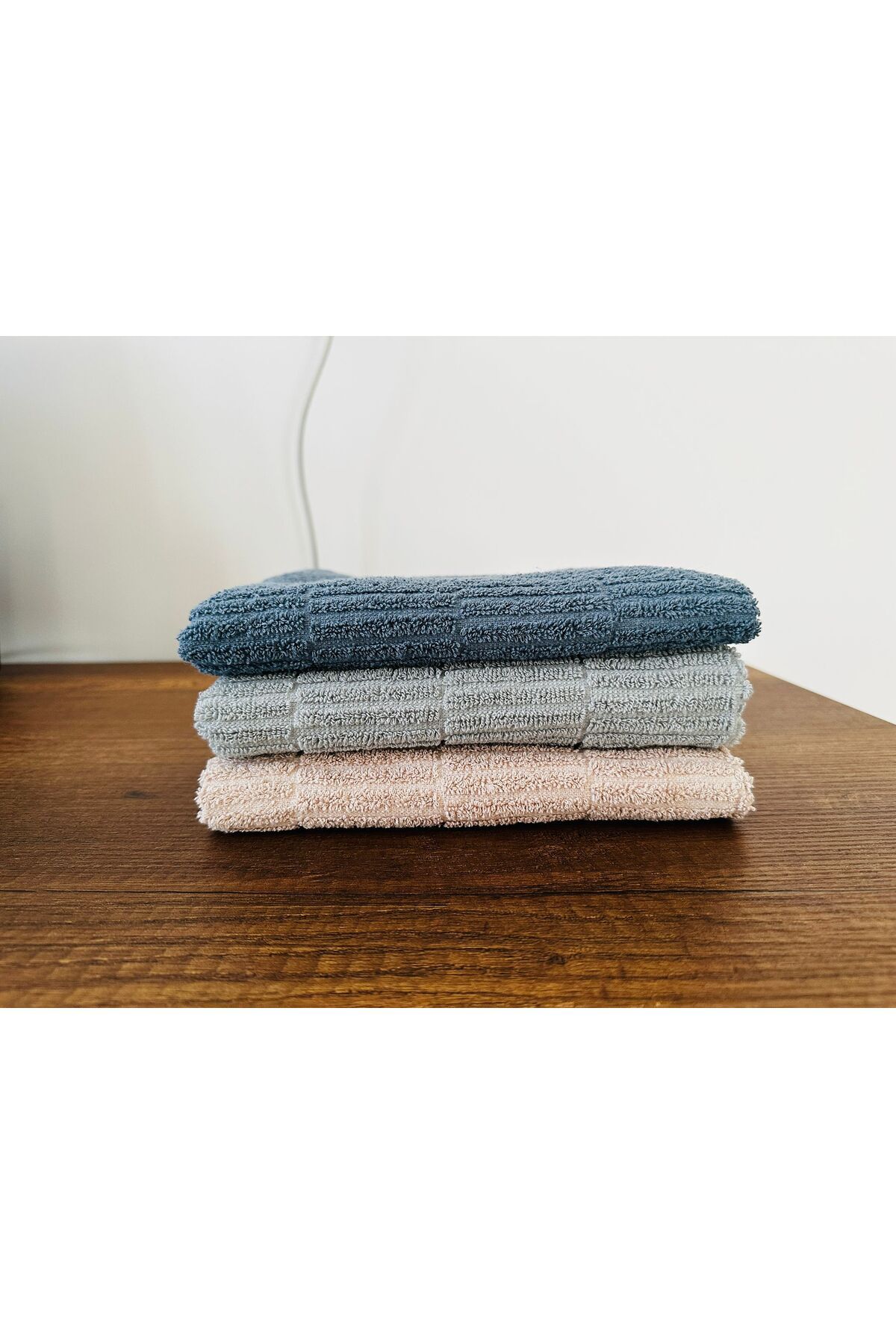 Shopyteks 3'lü 50x90 cm Jakarlı El&Yüz Havlusu Seti