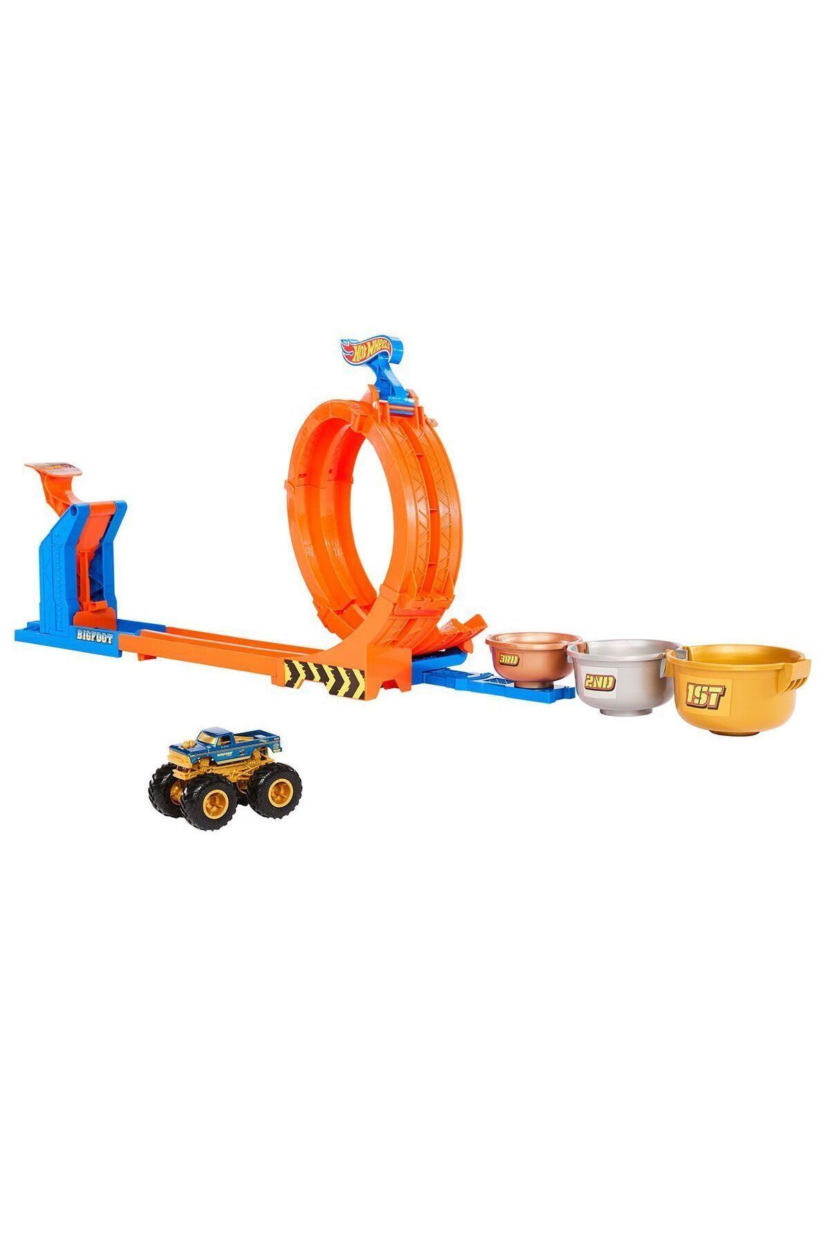 melfxxl eticaret JBX64 Hot Wheels Monster Trucks Döngü ve Takla Bigfoot Oyun Parkuru