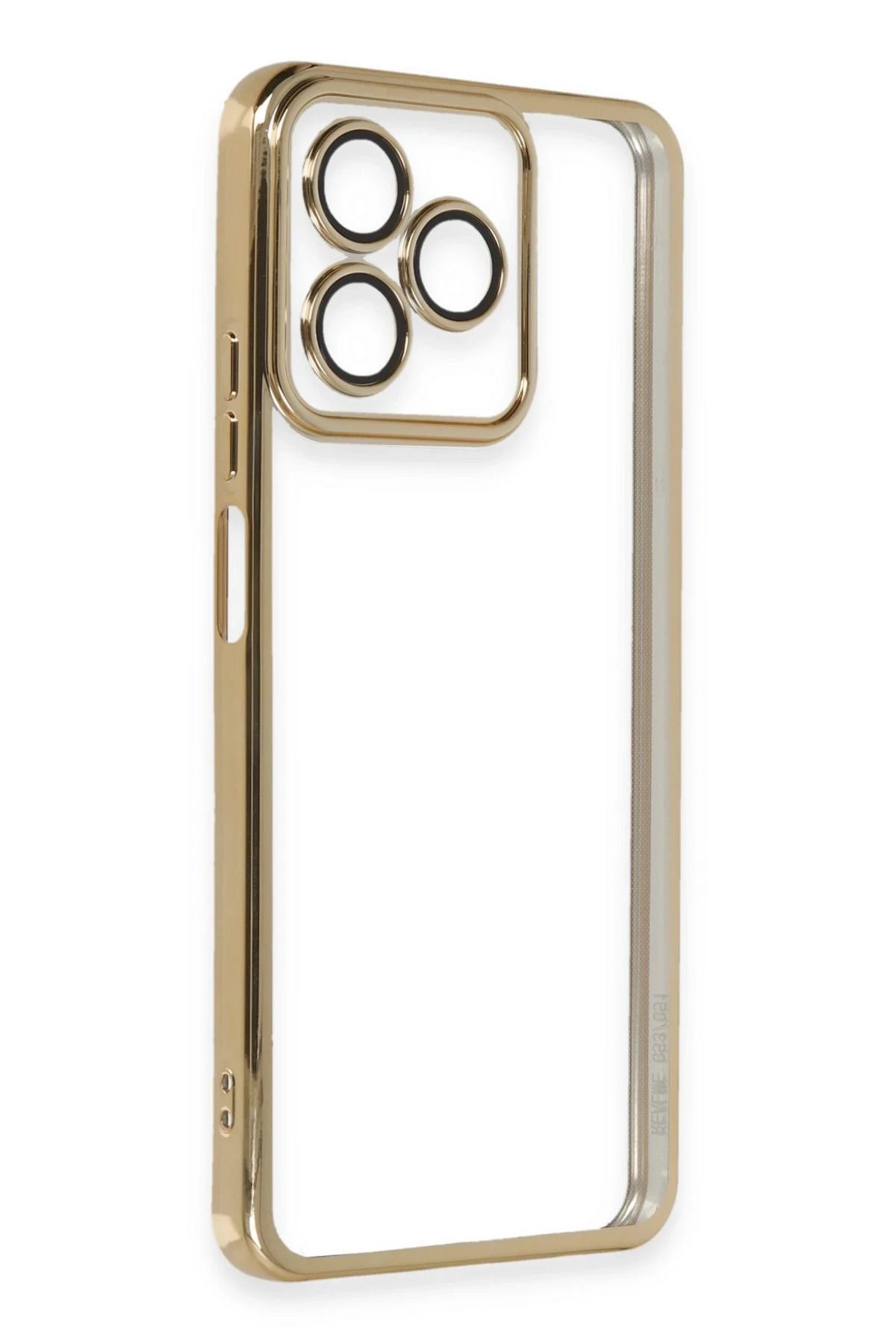 NewFace Xiaomi Redmi 13 4G Kılıf Lensli Silikon - Gold HNZRN