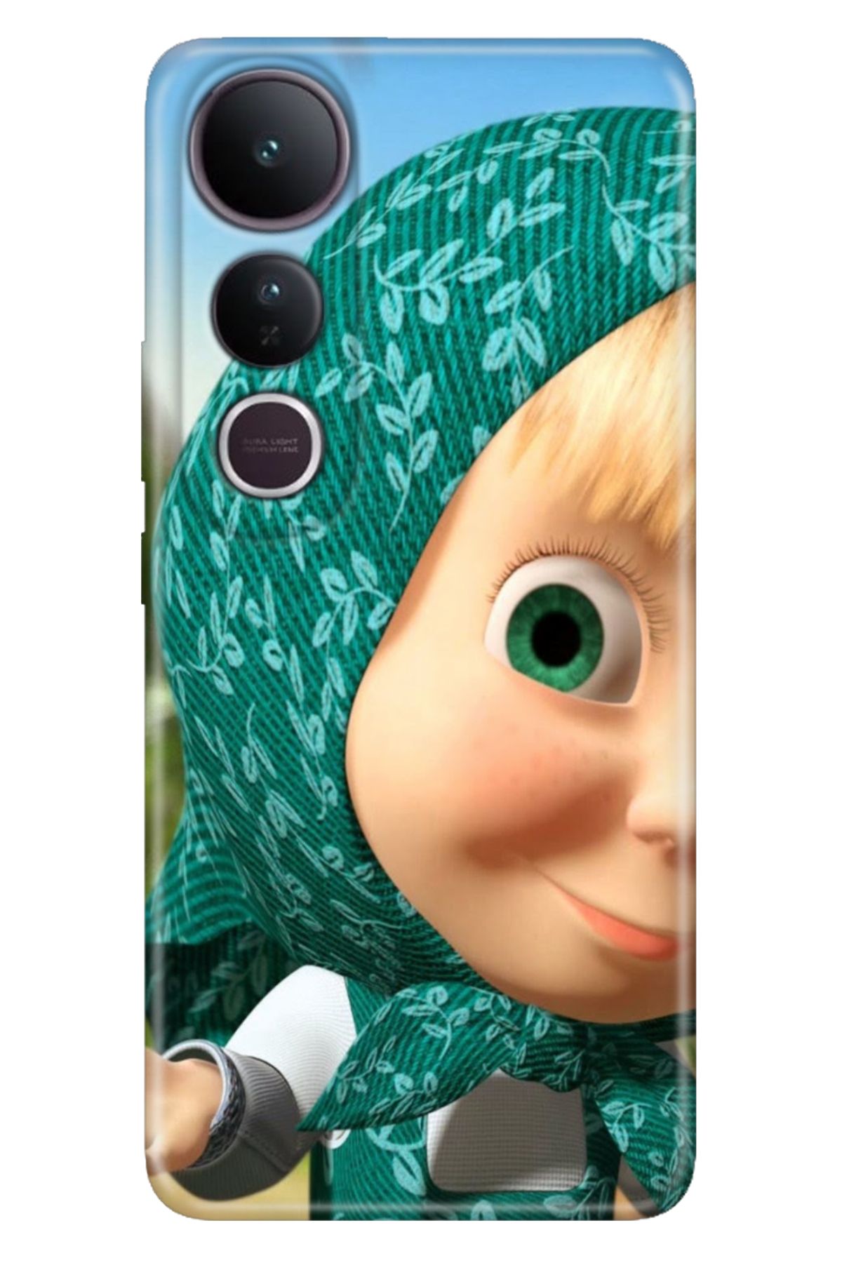 ADACASE Vivo V50 Lite 5G Kılıf Dekoratif Silikon Baskılı Kapak Türban