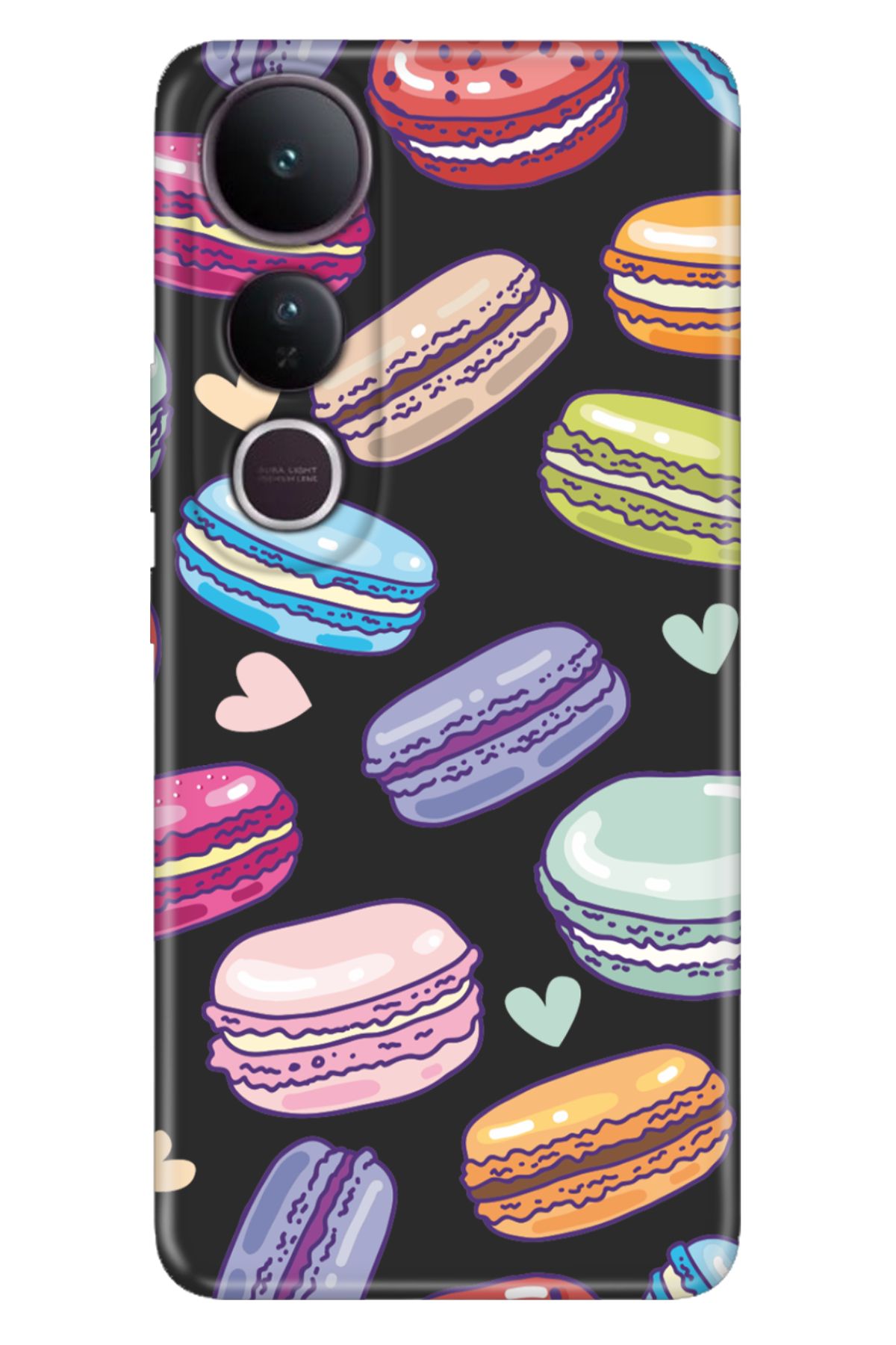 ADACASE Vivo V50 Lite 5G Kılıf Renkli Silikon Baskılı TPU Macaron