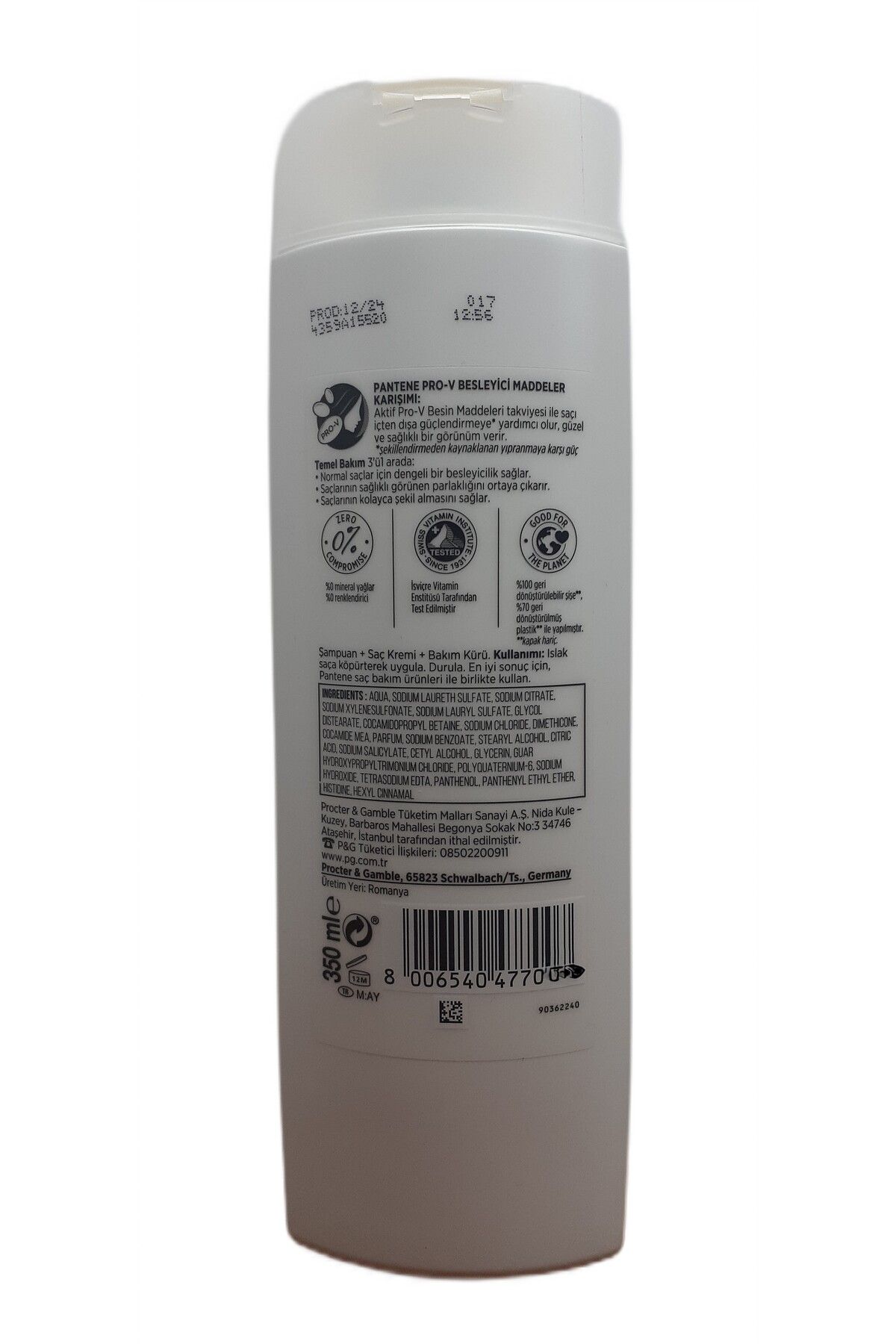 Pantene-Basic Care 3 in 1 350 ml Shampoo X 2 Pcs 3