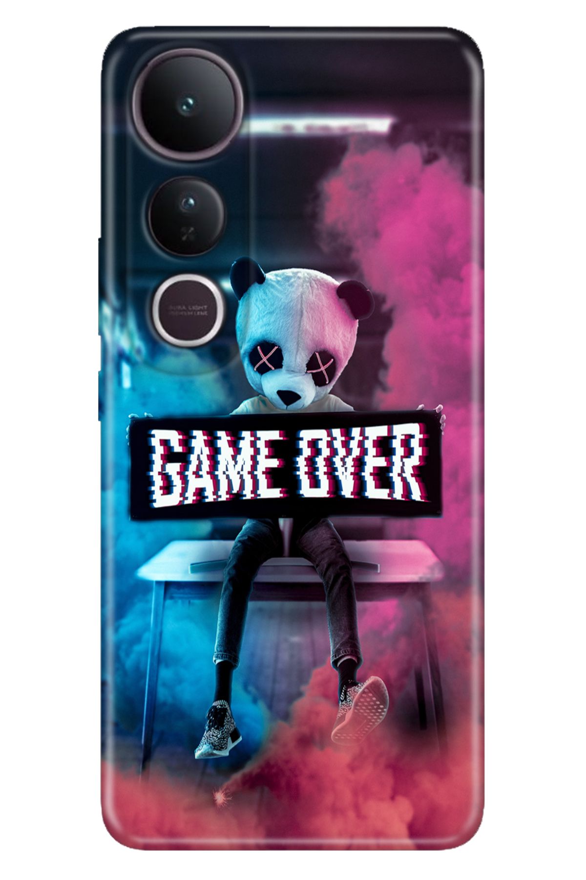 ADACASE Vivo V50 Lite 5G Kılıf Renkli Silikon Baskılı TPU Game Over