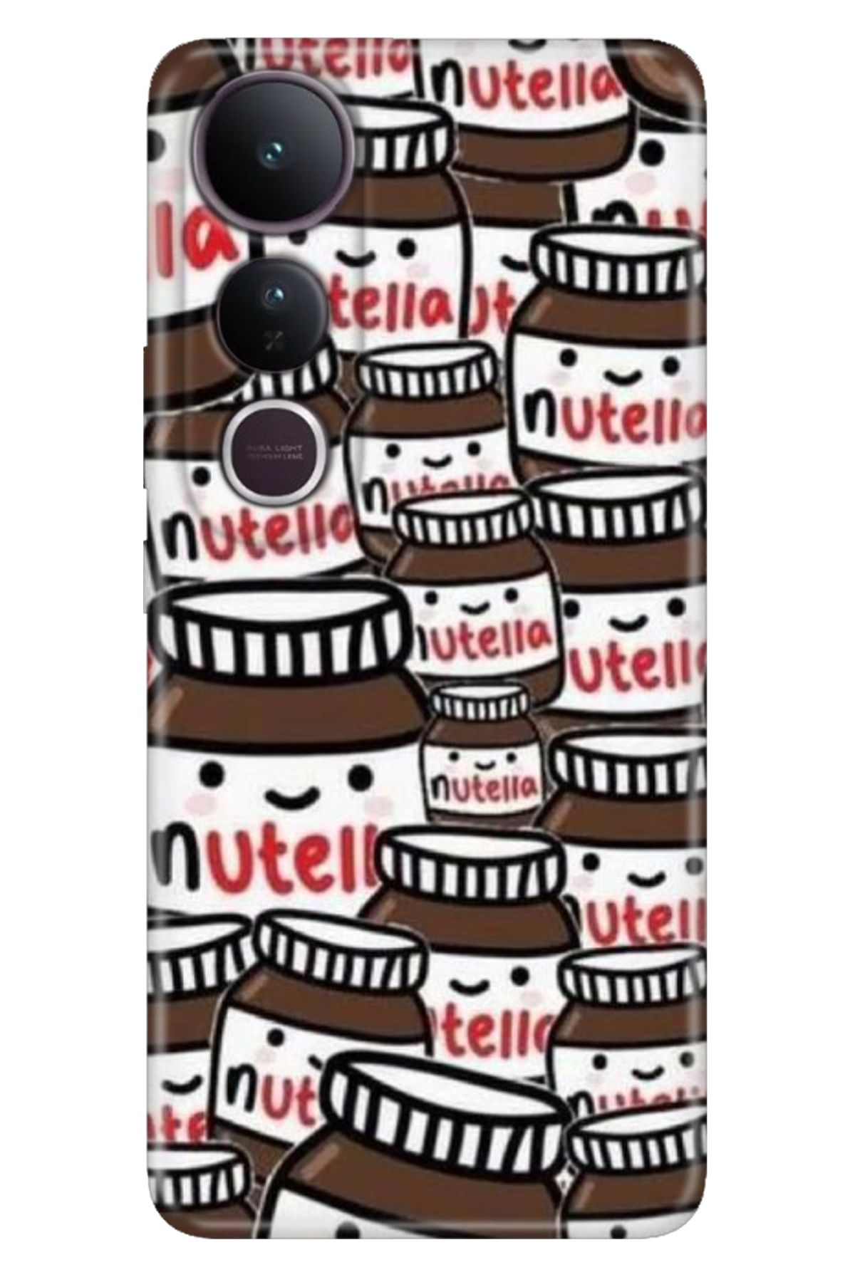 ADACASE Vivo V50 Lite 5G Kılıf Art Silikon Baskılı TPU Love Nutella