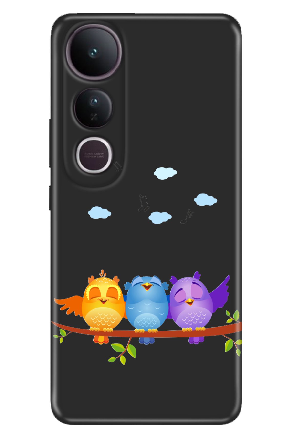ADACASE Vivo V50 Lite 5G Kılıf Renkli Silikon Baskılı TPU Kuşlar