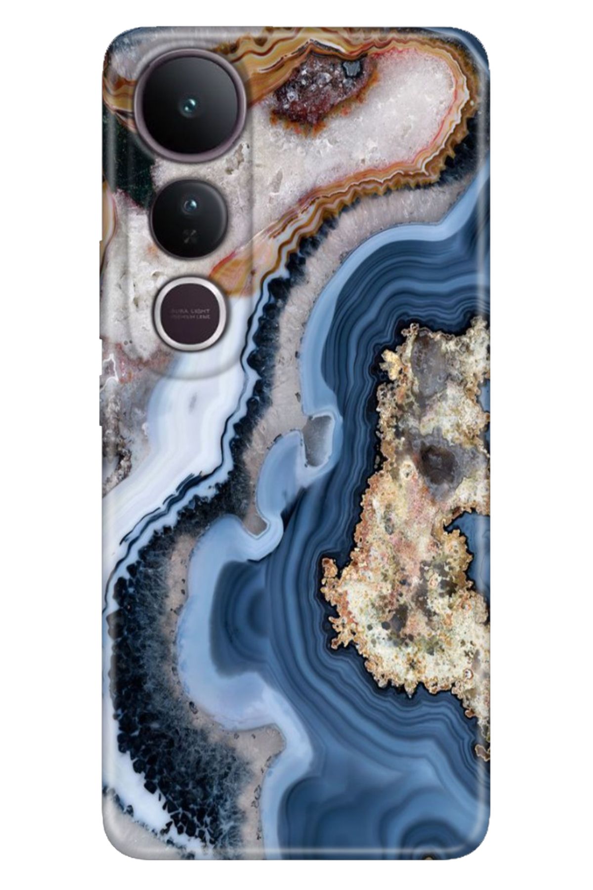 Cekuonline Vivo V50 Lite 5g Kılıf Tema Art Desenli Baskılı Silikon Amorr Ametist