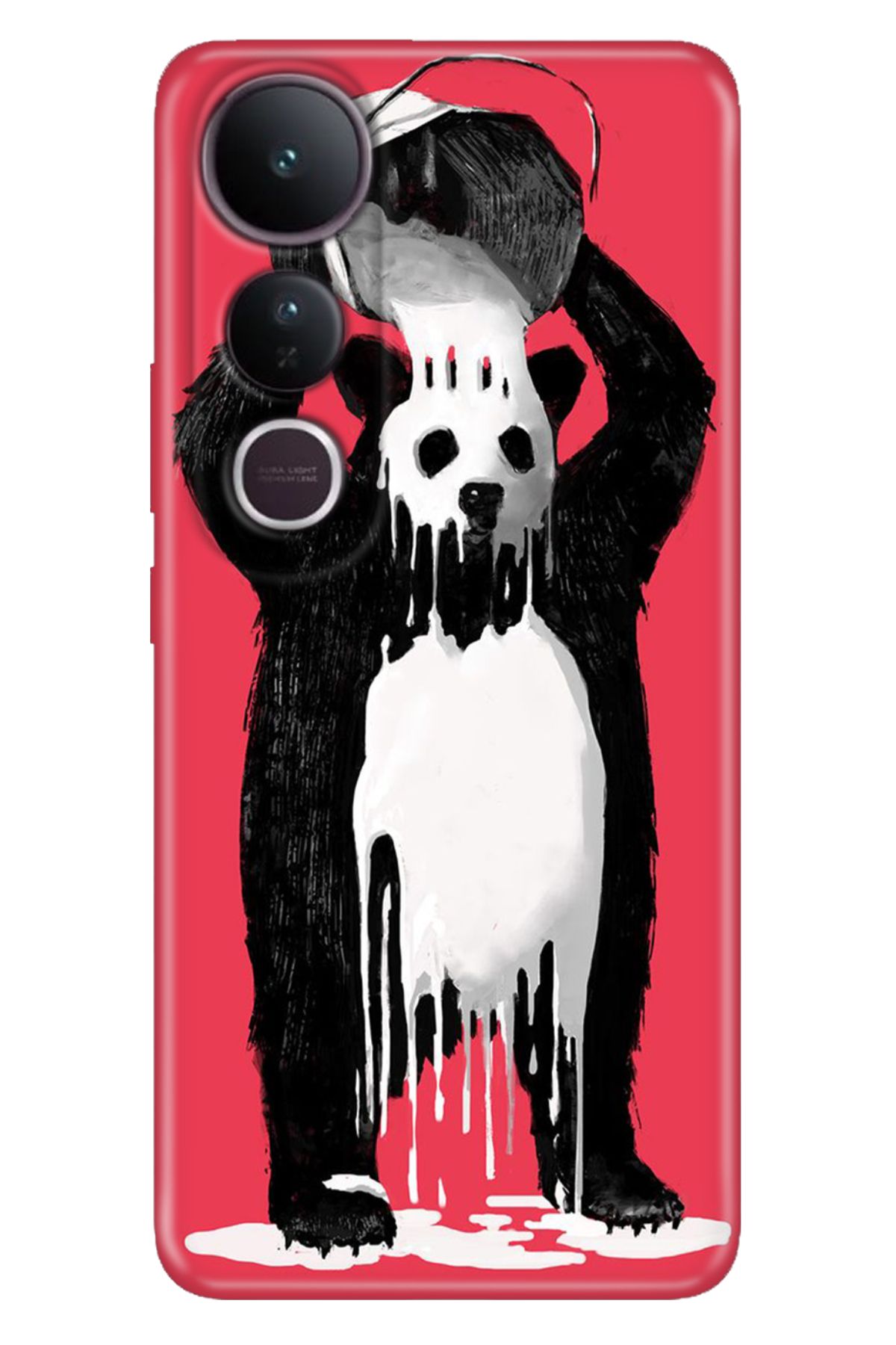 ADACASE Vivo V50 Lite 5G Kılıf Dekoratif Silikon Baskılı Kapak Panda Kingo