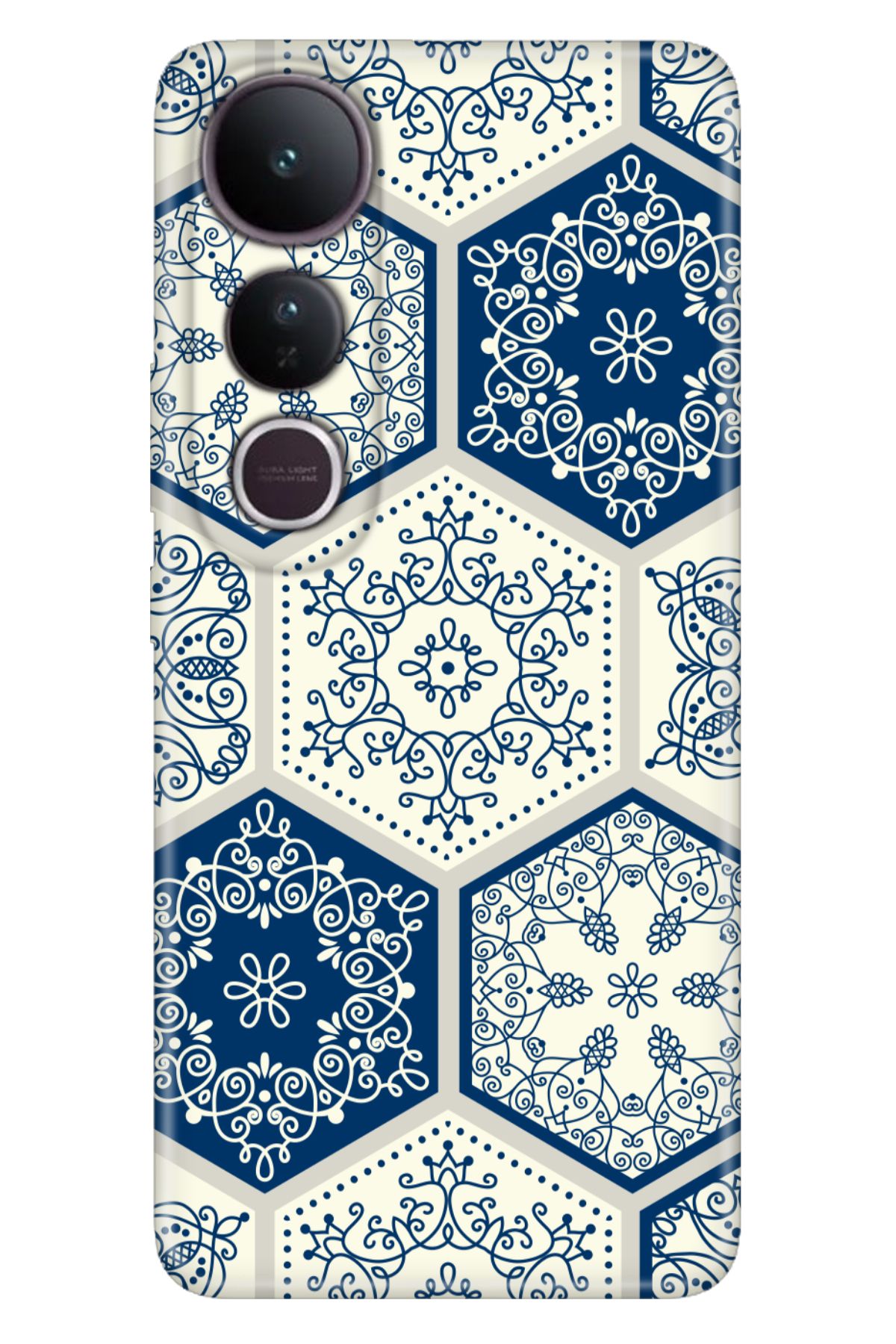 ADACASE Vivo V50 Lite 5G Kılıf Dekoratif Silikon Baskılı Kapak Seramik