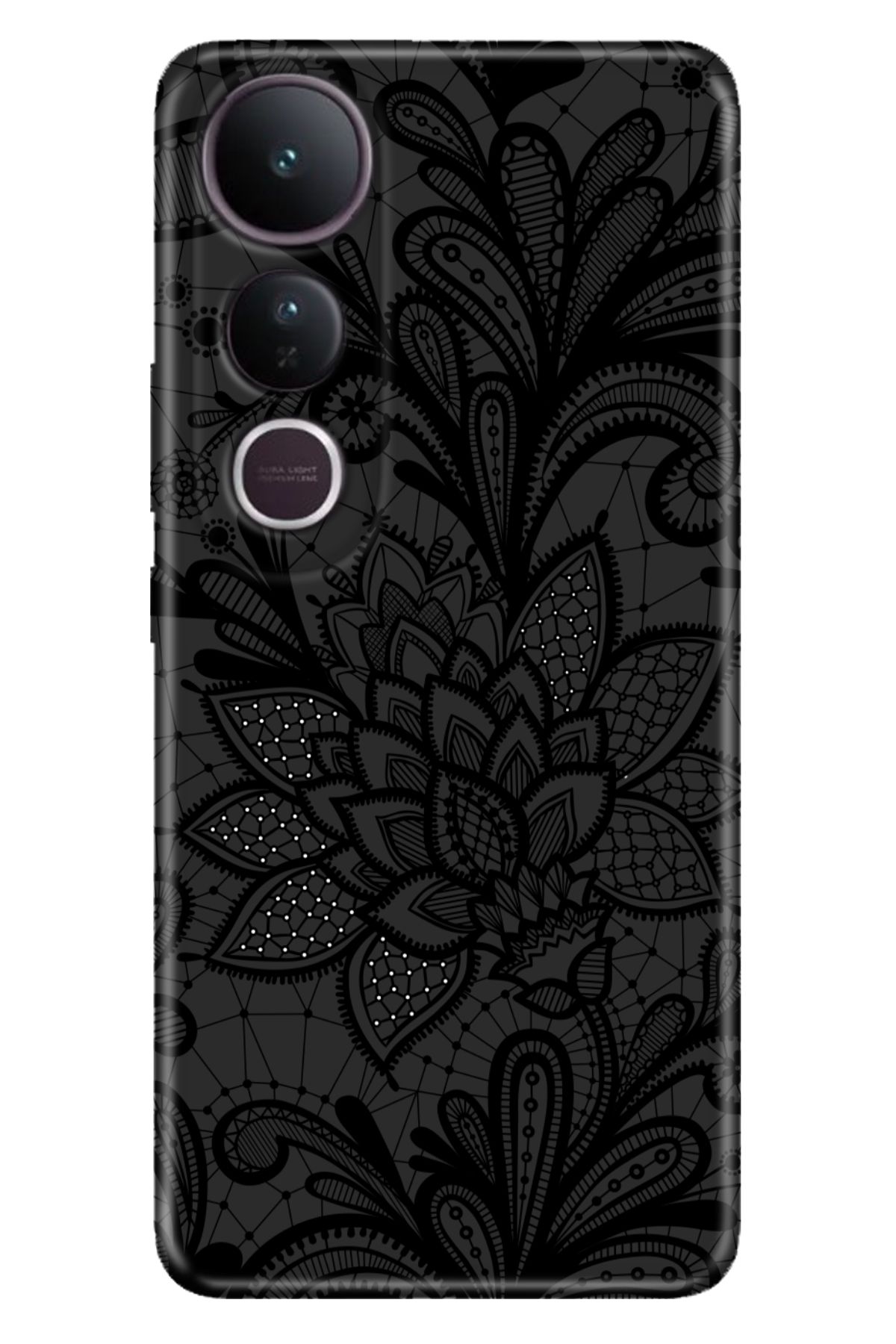 ADACASE Vivo V50 Lite 5G Kılıf Renkli Silikon Baskılı TPU Mandala Gül