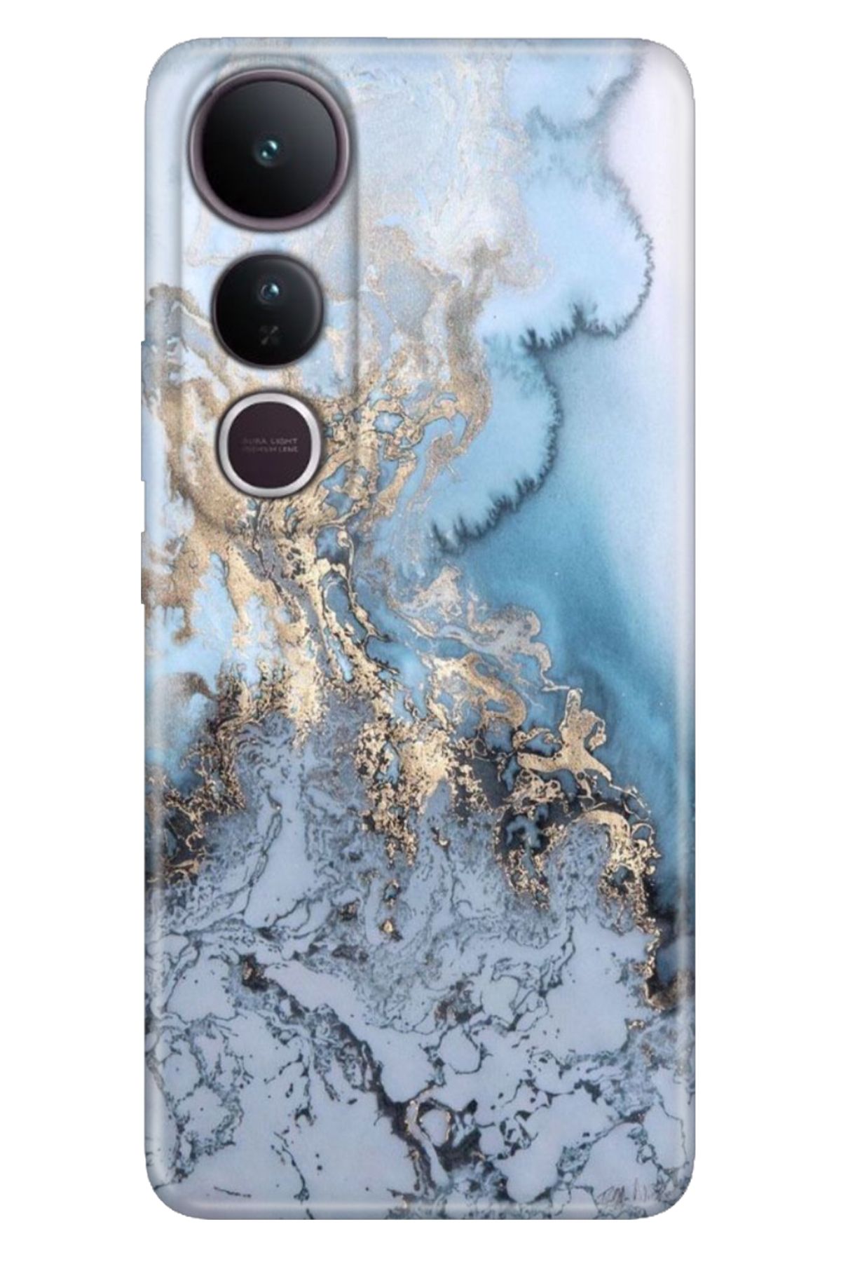 ADACASE Vivo V50 Lite 5G Kılıf Renkli Silikon Baskılı TPU Antic Marble