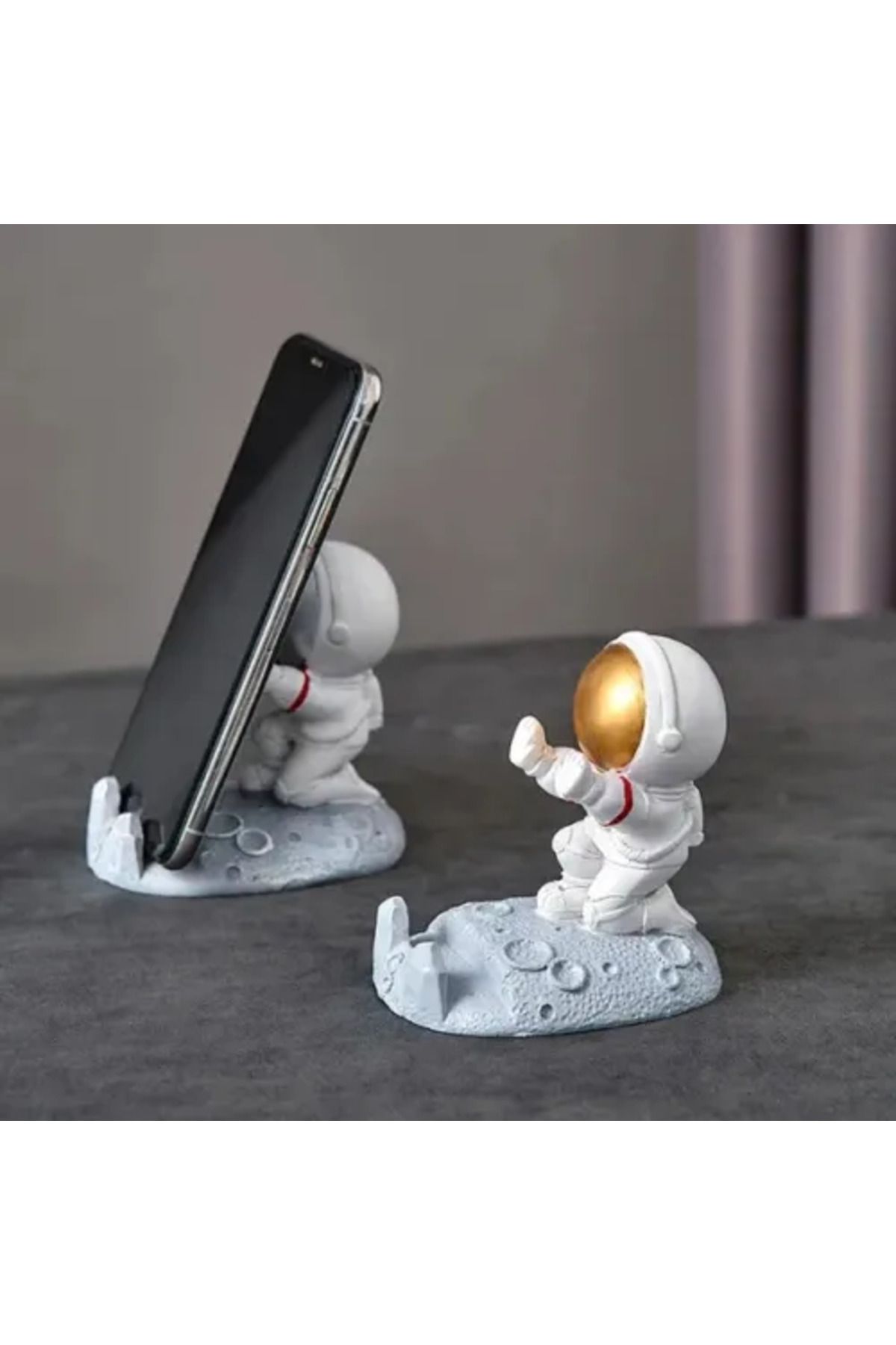 Runaway Astronot Telefon Tutucu Dekoratif ve Fonksiyonel,Ofis/Masa Üstü Kullanım İçin, Tüm Telefonlar İçin