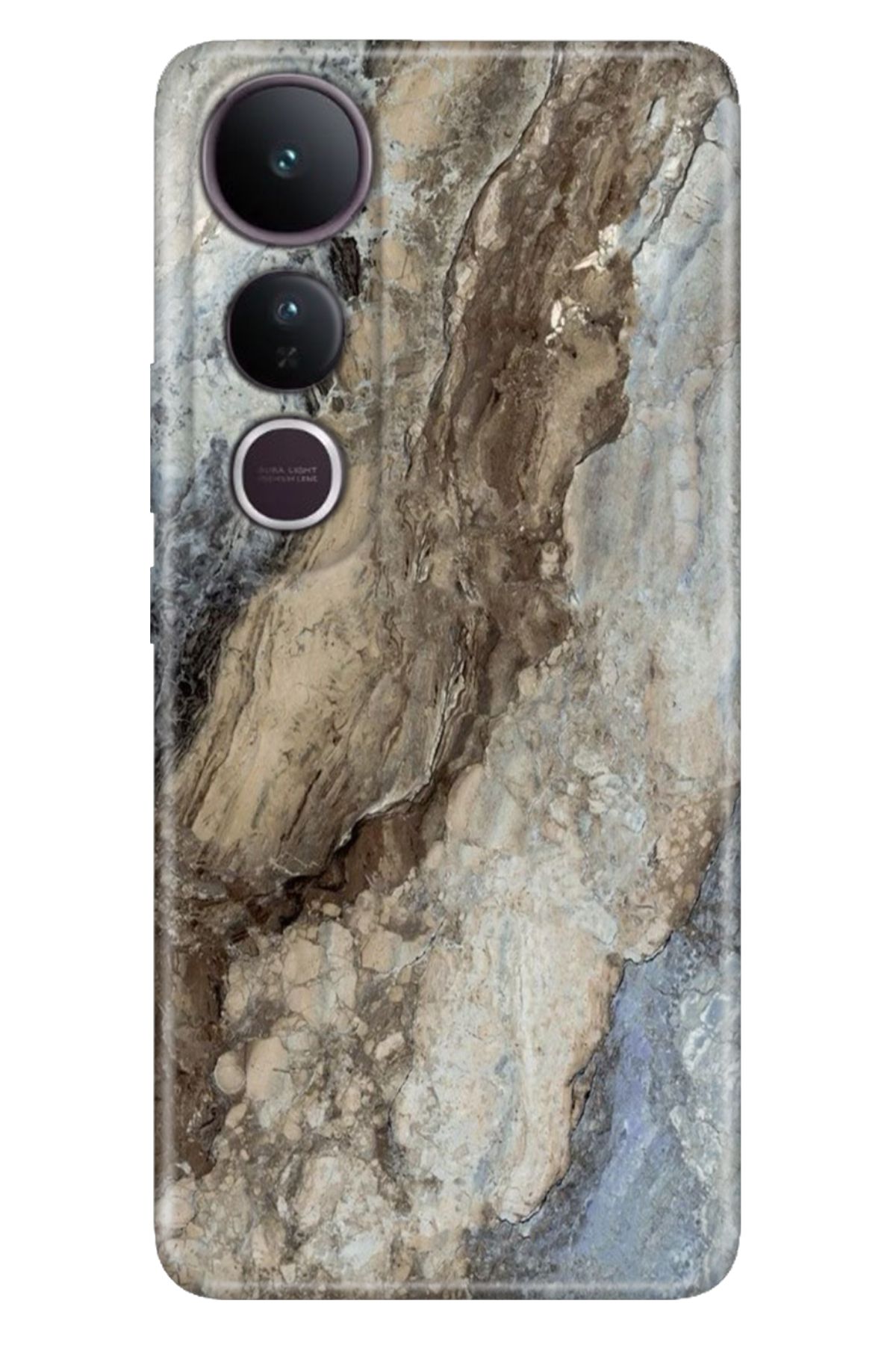 Cekuonline Vivo V50 Lite 5g Kılıf Tema Art Desenli Baskılı Silikon Safari Mermer