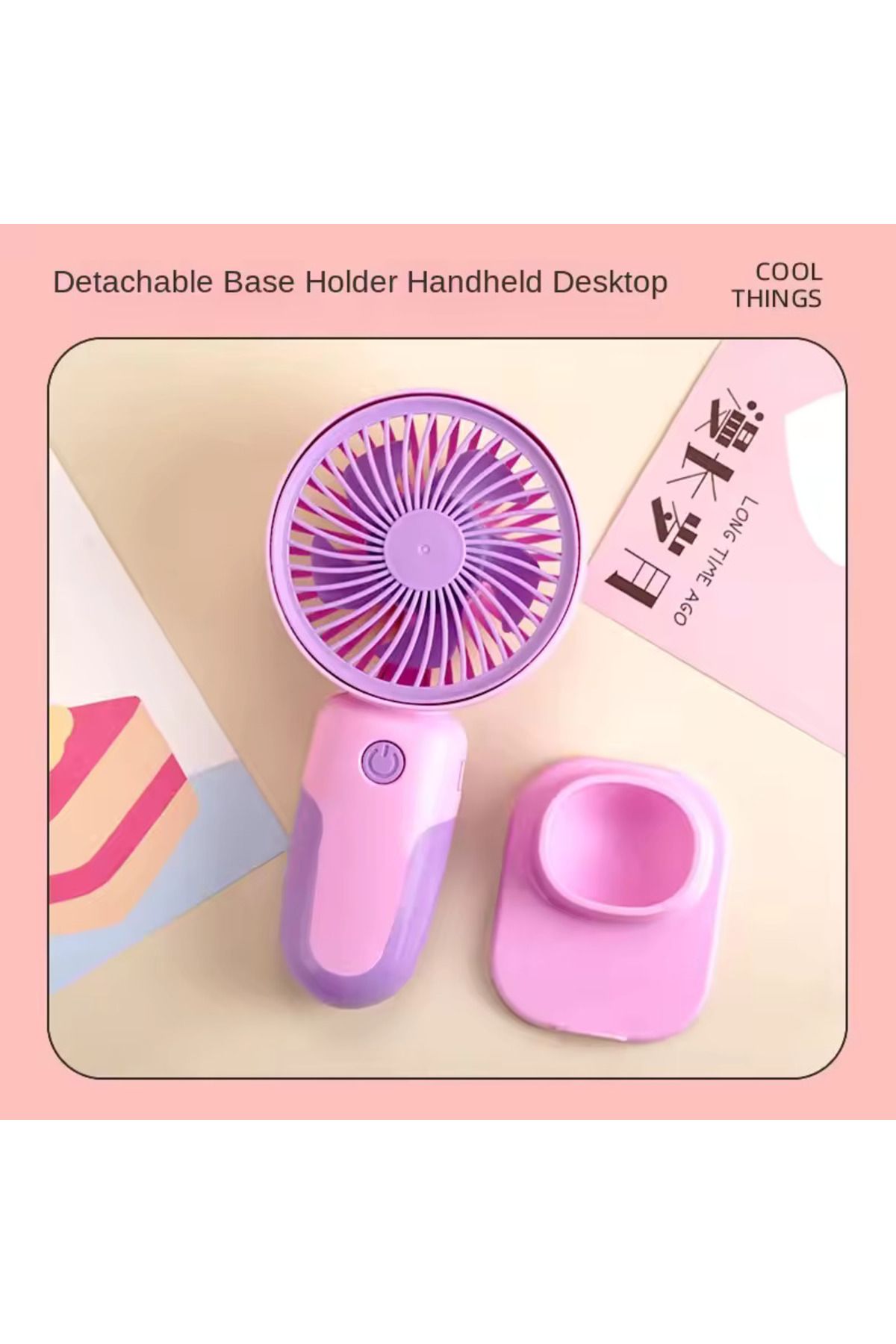 AVİGO Mini Fan Taşınabilir USB Masa ve El Fanı Şarj Edilebilir Mini Soğutucu Pervane Vantilatör Kademeli