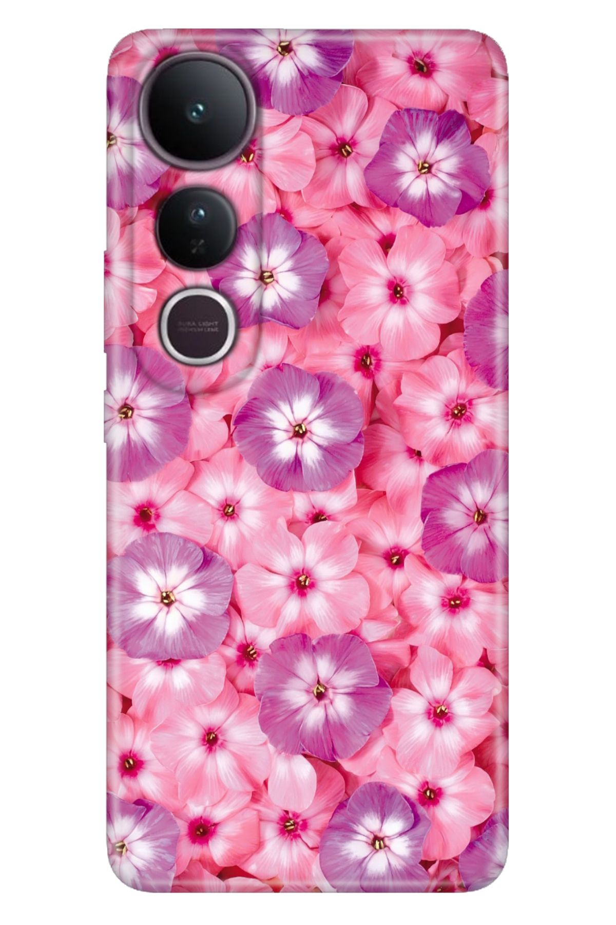 ADACASE Vivo V50 Lite 5G Kılıf Renkli Silikon Baskılı TPU Çiçekli SSS