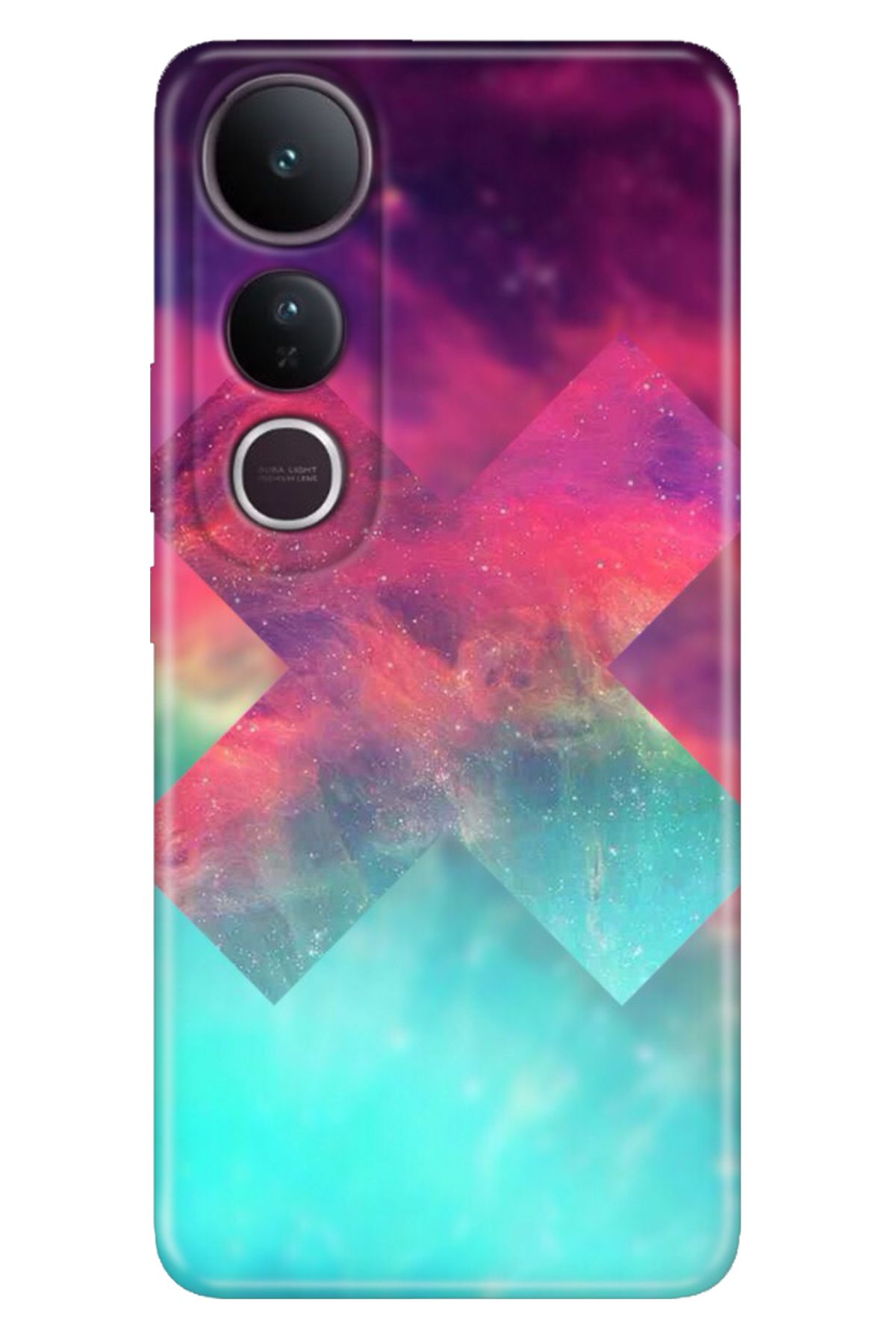 ADACASE Vivo V50 Lite 5G Kılıf Renkli Silikon Baskılı TPU Space Fun