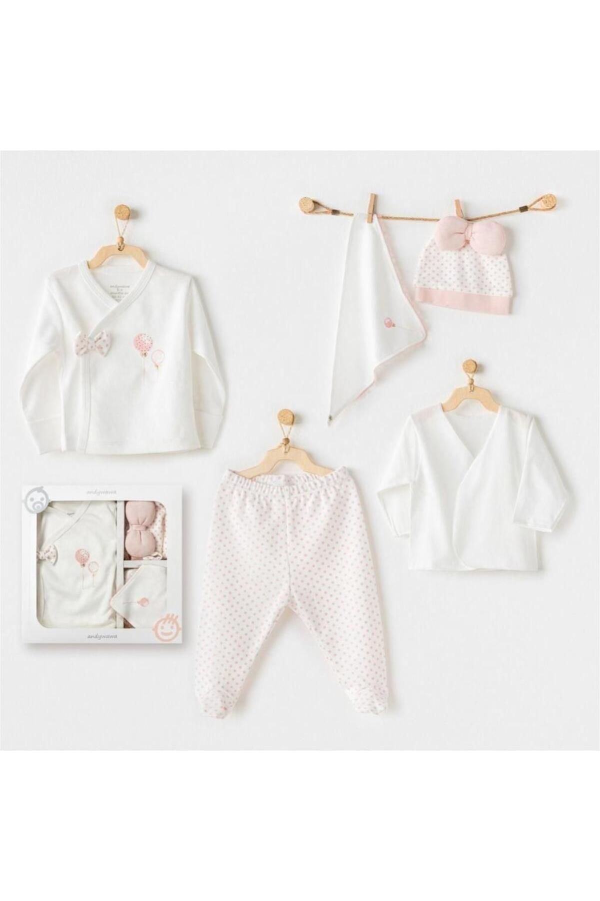 hayal oyuncak atölyesi Nessiworld Andywawa AC25550 Newborn Set Pınk Baloons 5'Li Hastane Çıkışı Ekru