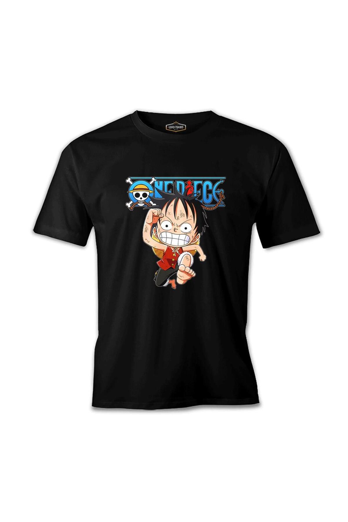 Lord T-Shirt One Piece - Luffy Run Siyah Erkek Tshirt
