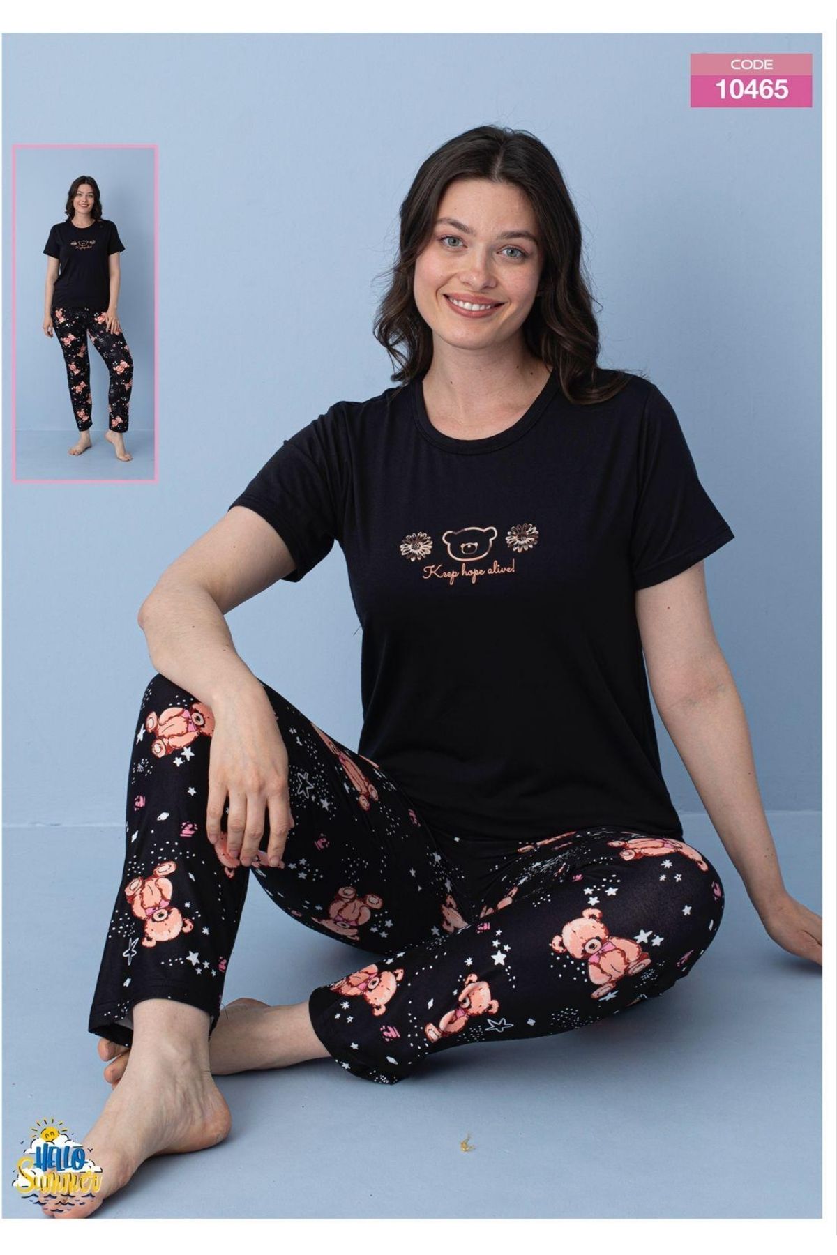 benbarek Siyah pijama takımı