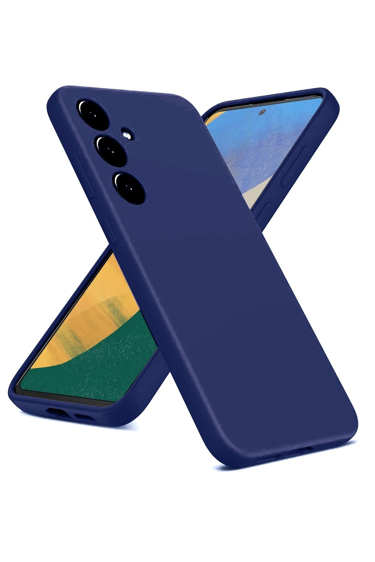 NewFace Galaxy A36 Uyumlu Kılıf Nano içi Kadife Silikon - Lacivert INSLM