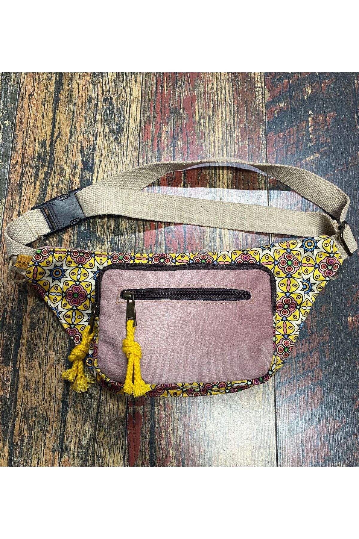 Street Bag Etnik Otantik Bohem Günlük Seyahat Bel Çantası Çok Cepli Suya Dayanıklı