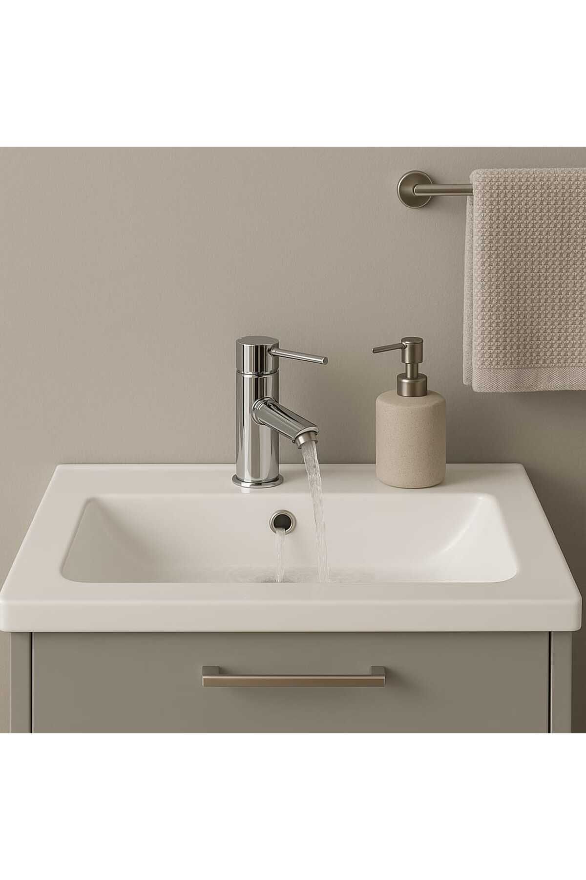 RUDİ ARMATÜR PREMİUM PİRİNÇ MODERN OVAL GÖVDE LAVABO BATARYASI