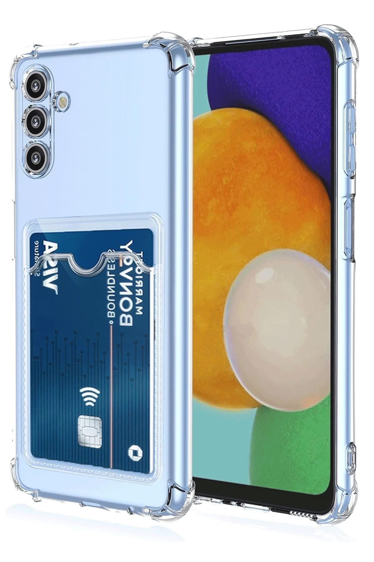 NewFace Samsung Galaxy A26 Kılıf Kart Şeffaf Silikon - Şeffaf INSLM