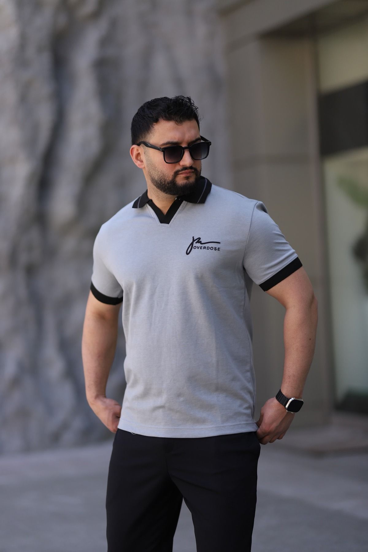 ZENGOLL & RAMİRES Erkek Pamuklu Kumaş Slim Fit Beyaz Polo Yaka T-shirt