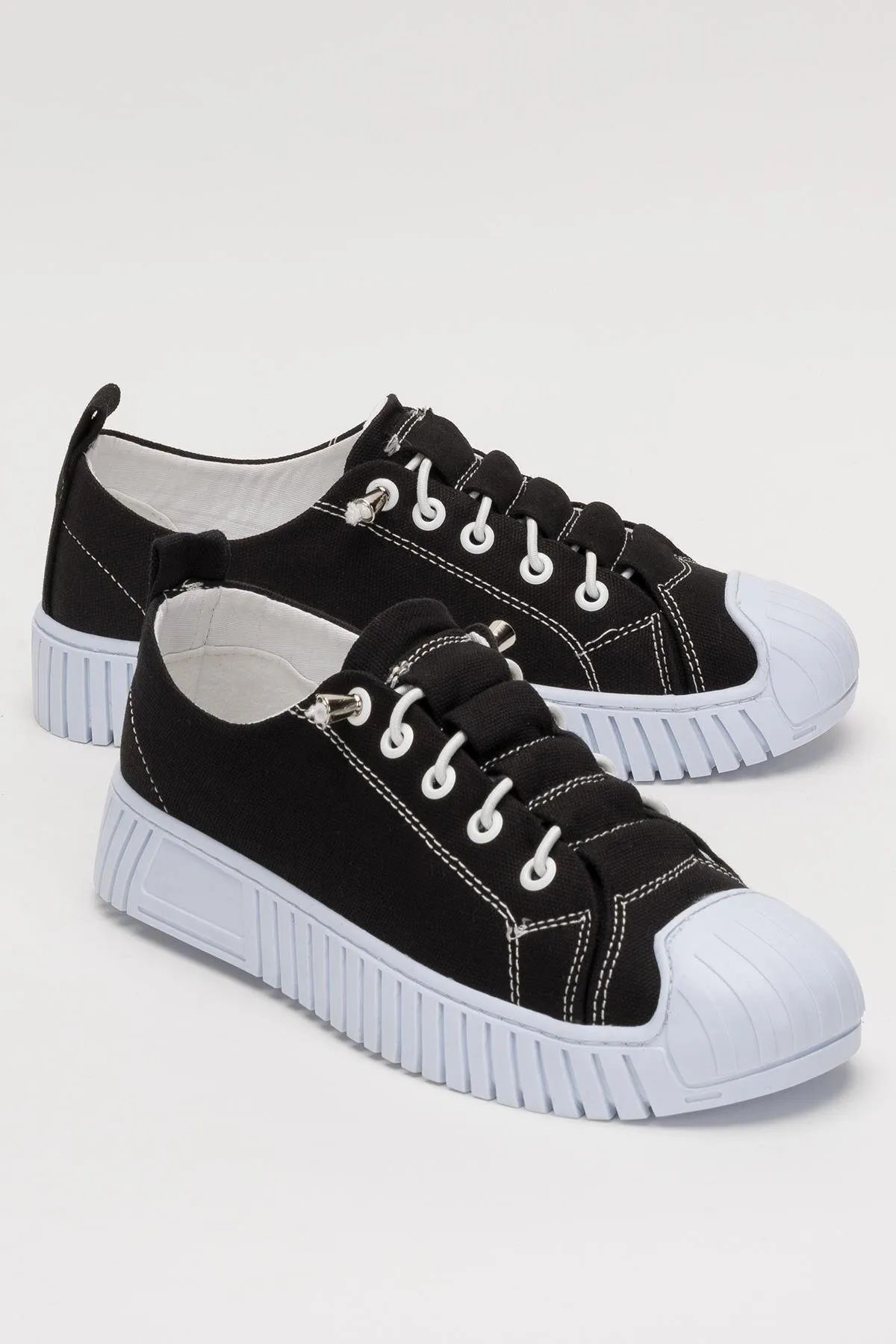 Afşin Ortopedik Lastik Bağcıklı Spor Keten Ayakkabı Şık Rahat Sneaker