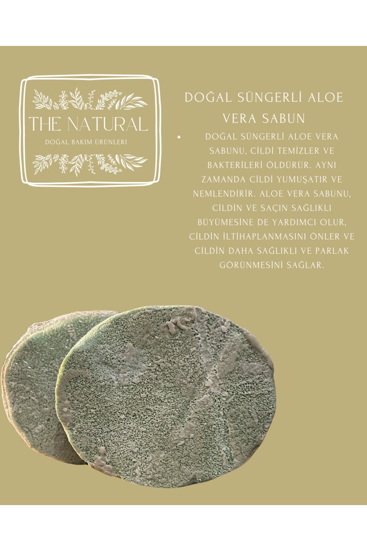 The Natural co Doğal Süngerli Aloe Vera Sabun