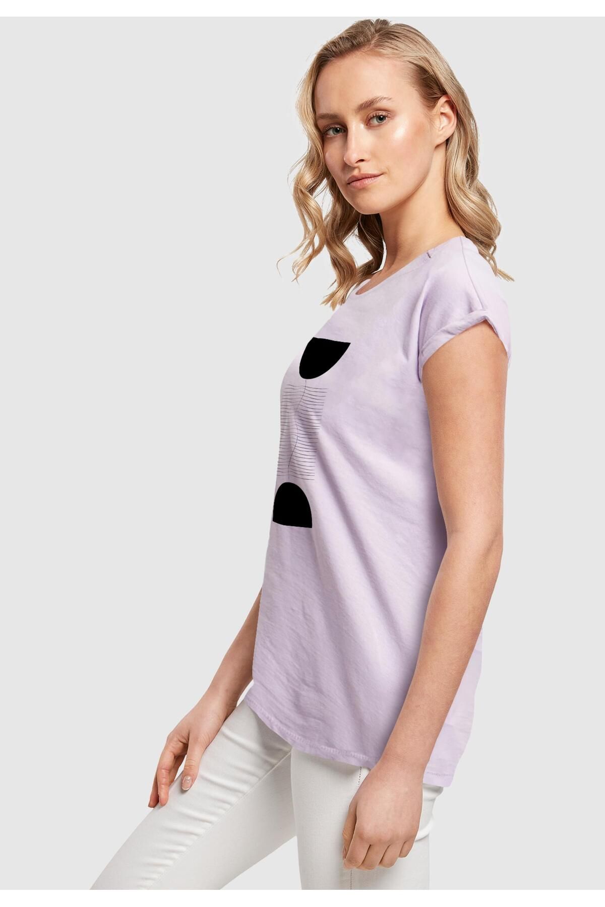 Merchcode-Ladies Abstract Lines Extended Shoulder Tee 4