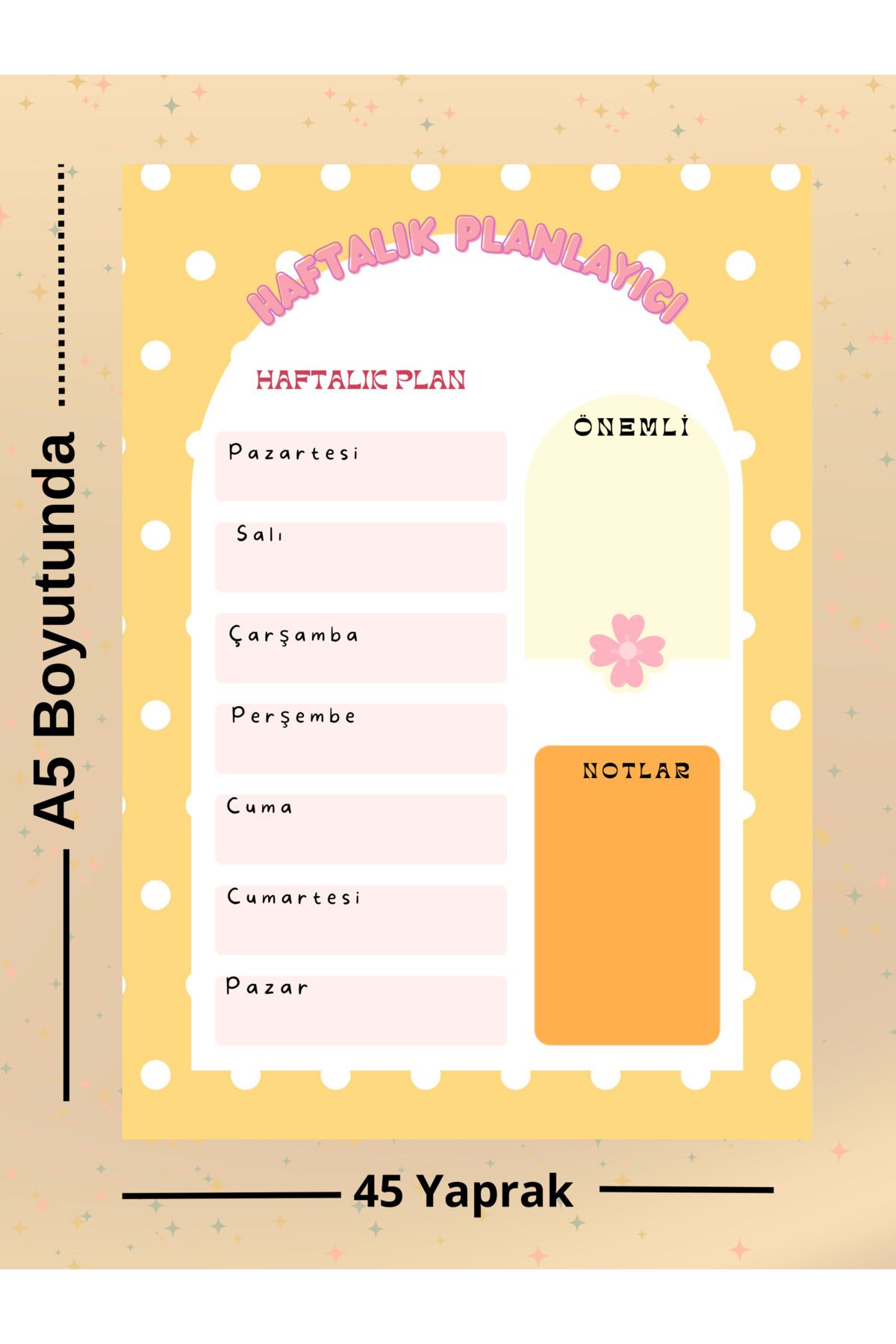 Ez&Tu Stıcker-A4-A5 Blockbot Notepad School Set with Daily Planner 3