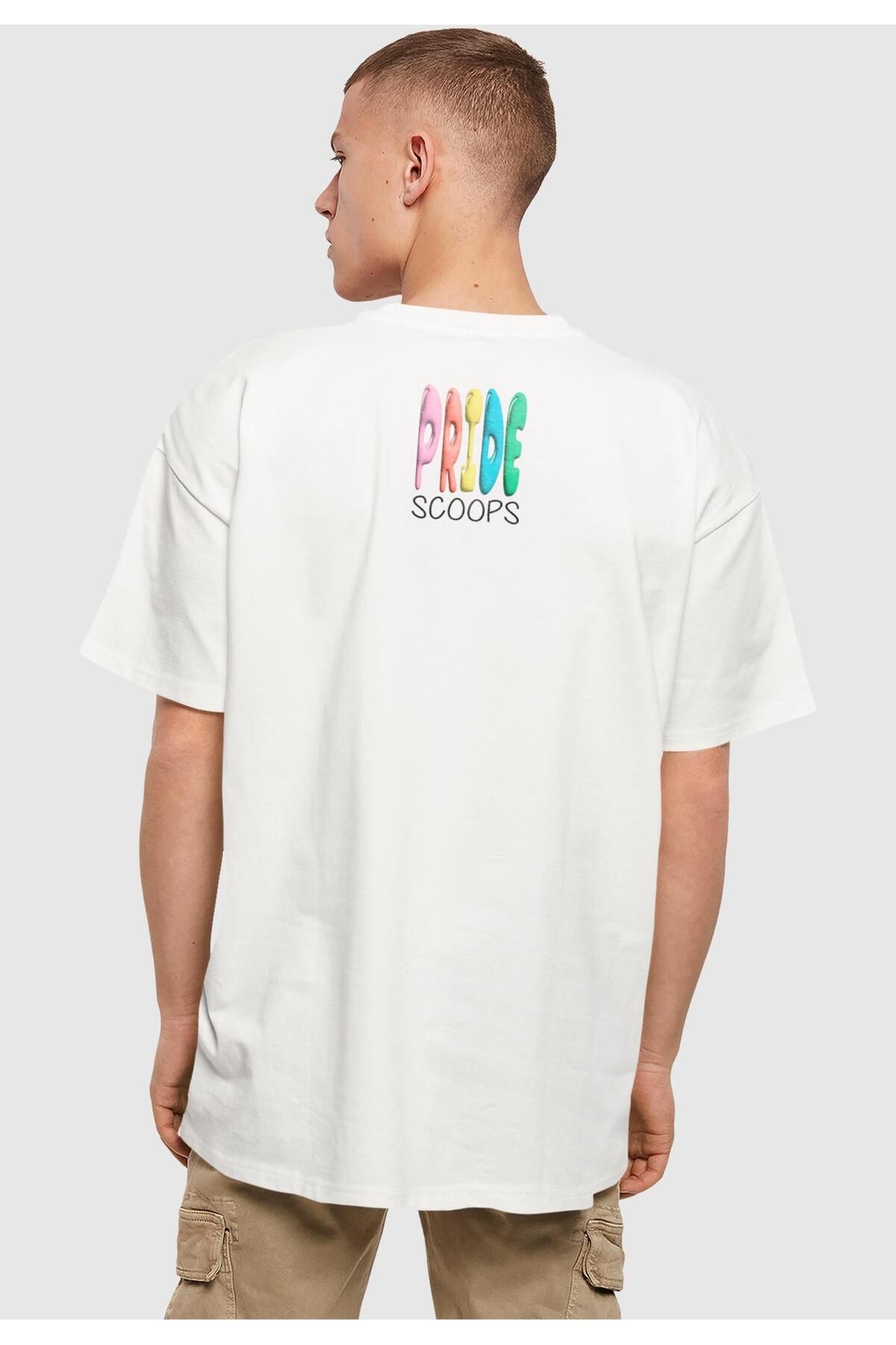 Merchcode-Schweres, übergroßes T-Shirt mit Pride Scoops 4