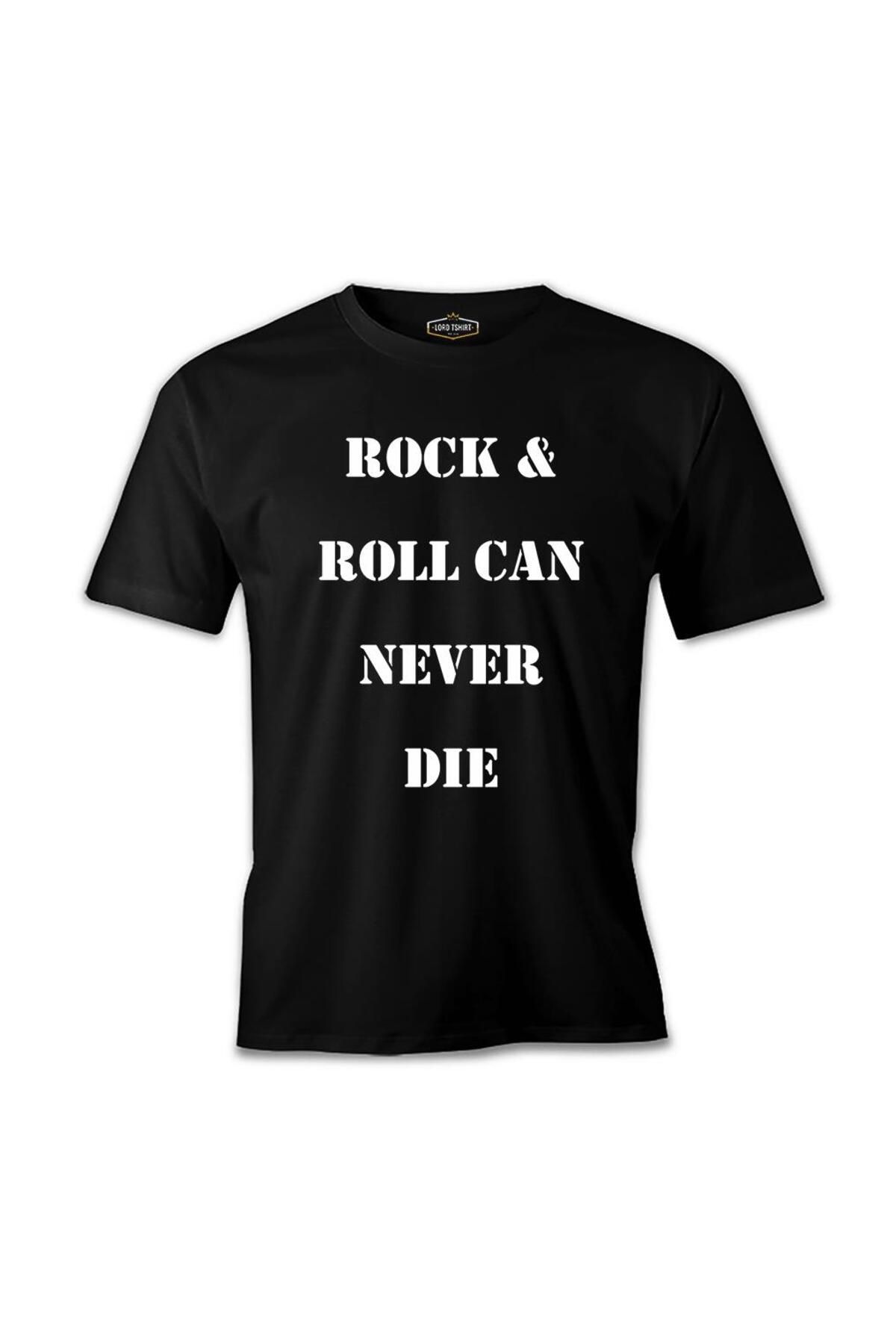 Lord T-Shirt Rock & Roll Can Never Die Siyah Erkek Tshirt