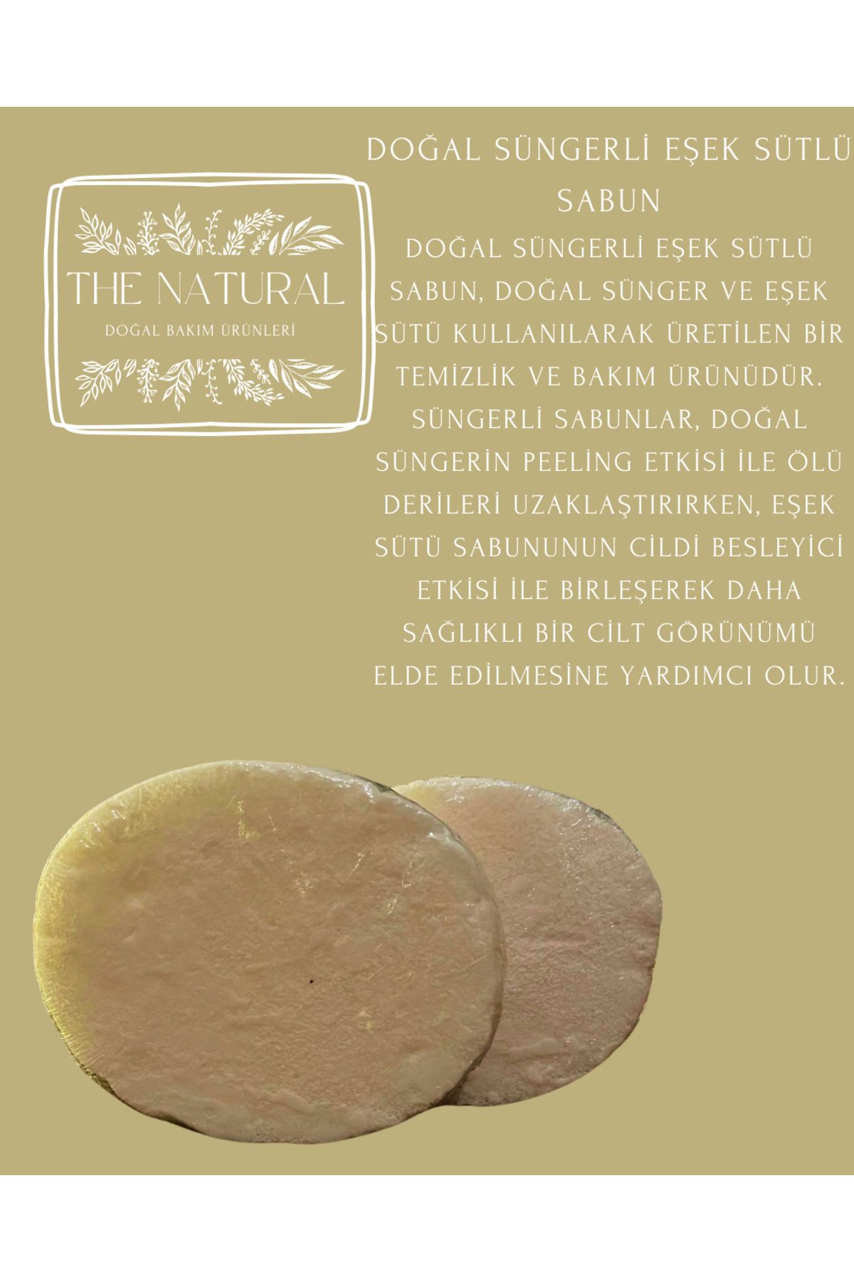 The Natural co Doğal Süngerli Eşek Sütlü Sabun