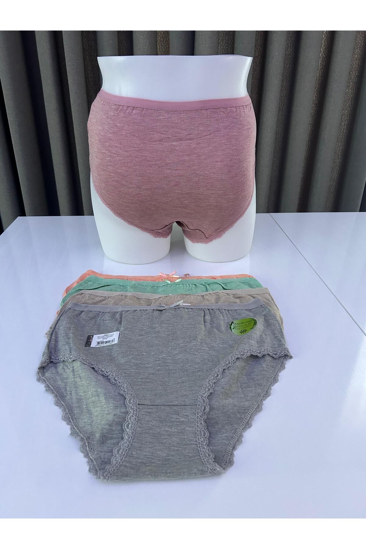 Anıt Bambu Dantelli Bato Yüksek Bel Toparlayıcı Külot 5'li