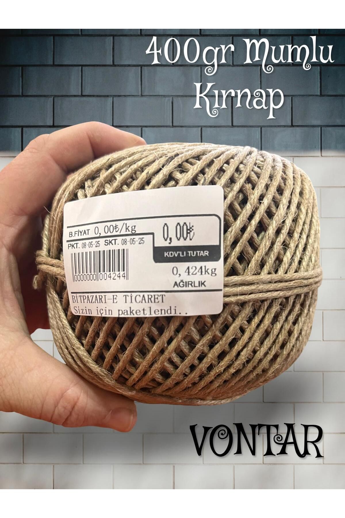 Flea Market 400 gr. Mumlu Kırnap ip - Mumlu Jüt ipi - Premium kalite