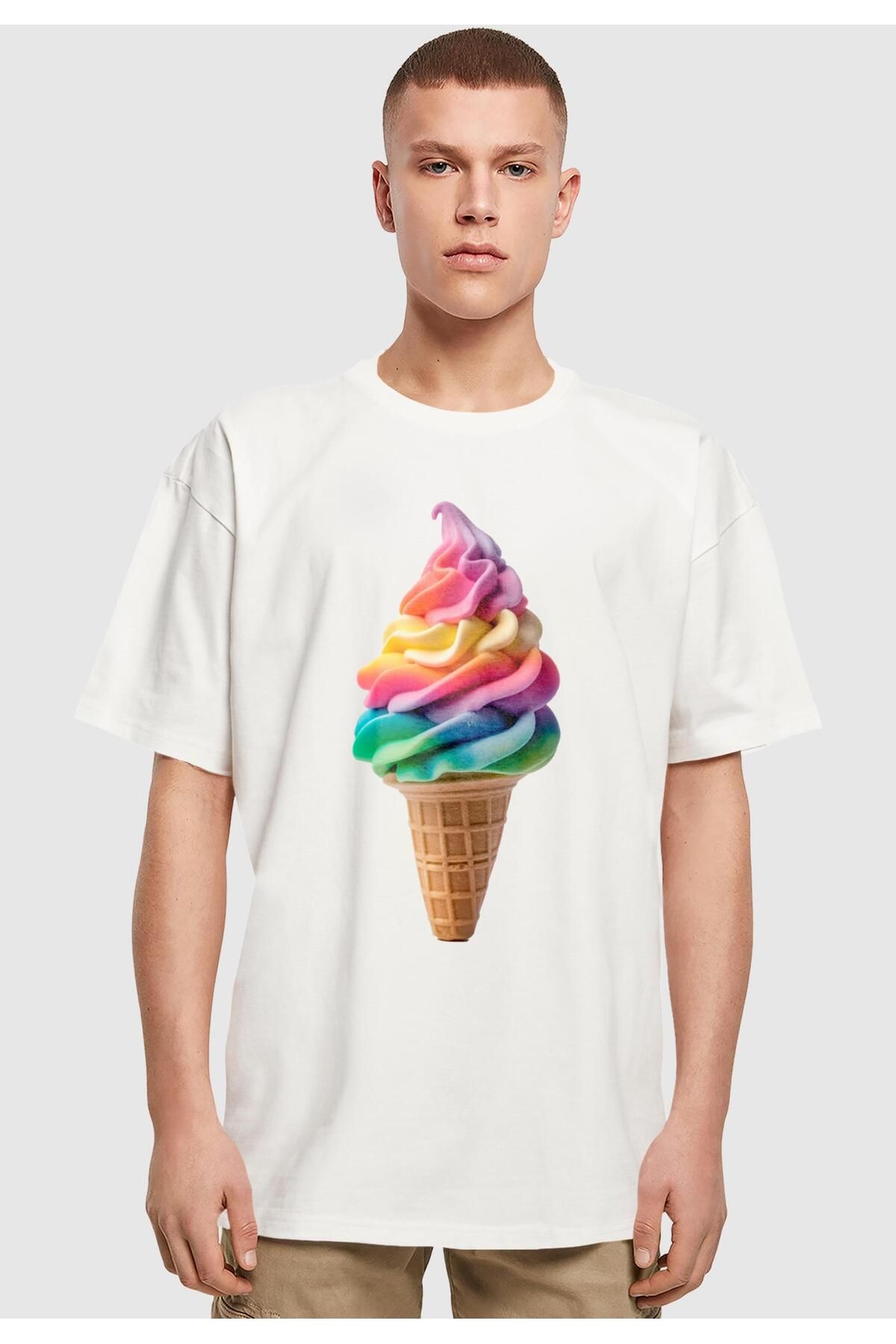 Merchcode-Schweres, übergroßes T-Shirt mit Pride Scoops 3