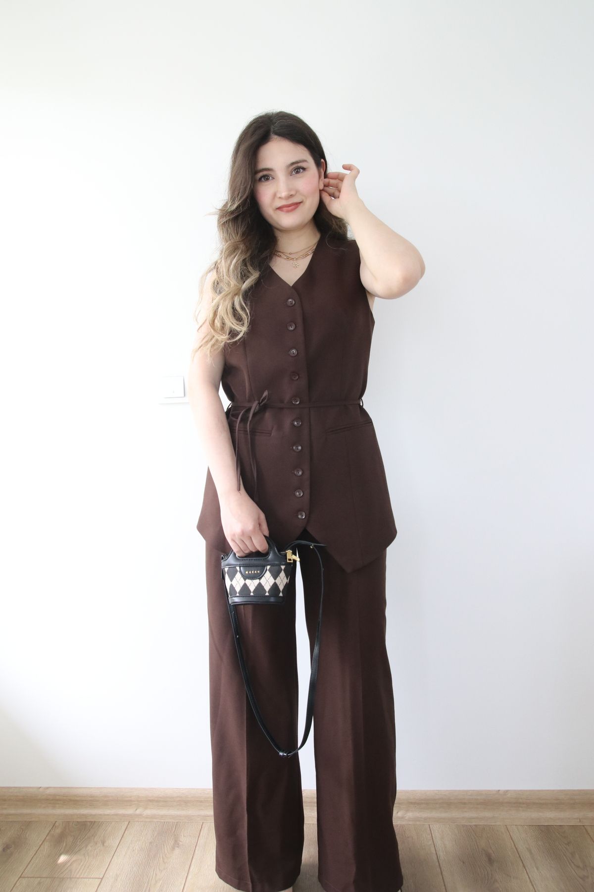 Nihanello Butik Acı kahve günlük şık takım