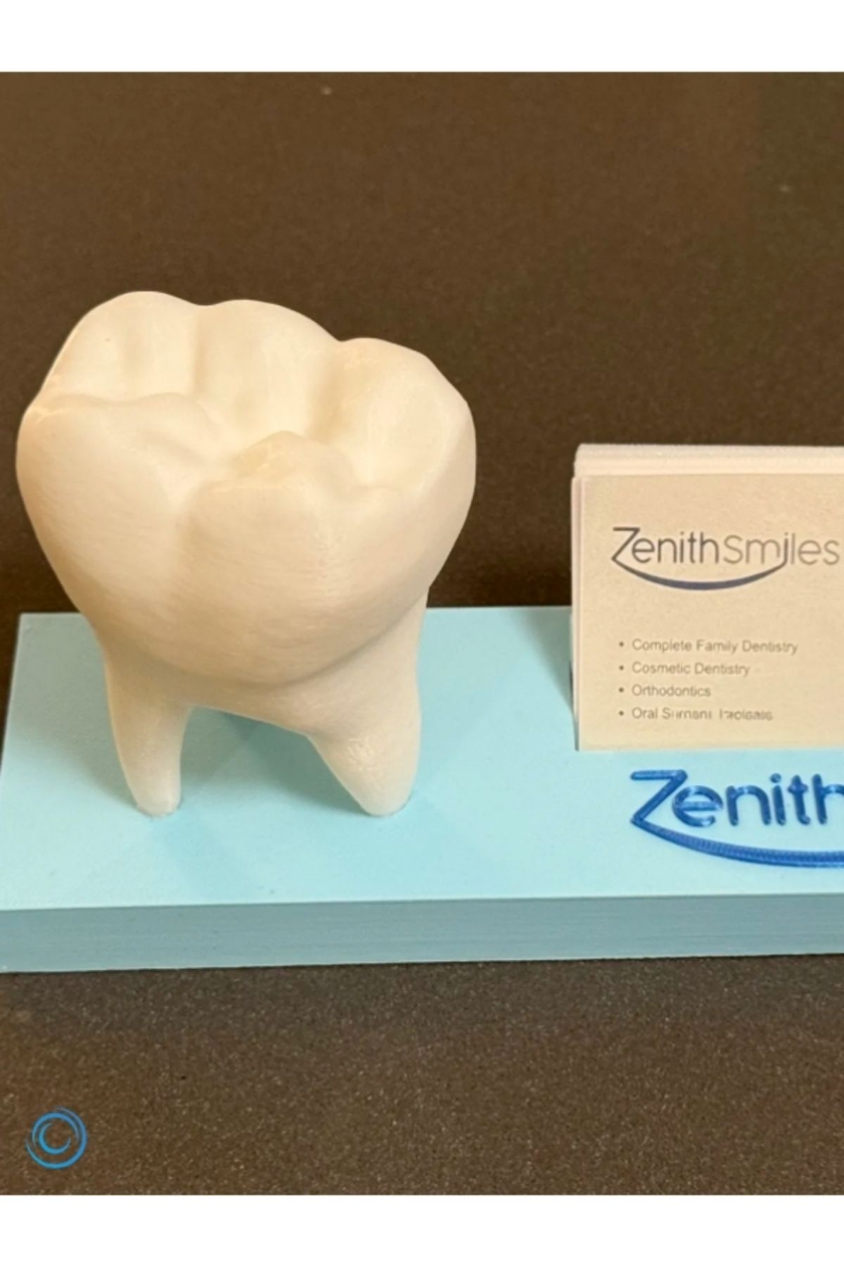 Store Masaüstü Kartvizitlik Kartlık Diş Hekimlerine Özel- İsim & Logo Yazılabilir Kişiye Özel 3D Tasarım