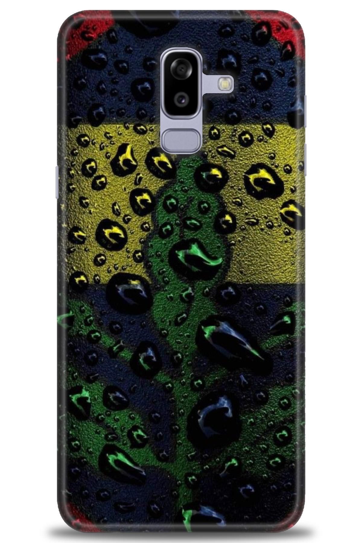 CooperTech Samsung Galaxy J8 İle Uyumlu HD Baskılı Desenli Silikon Kılıf - 71