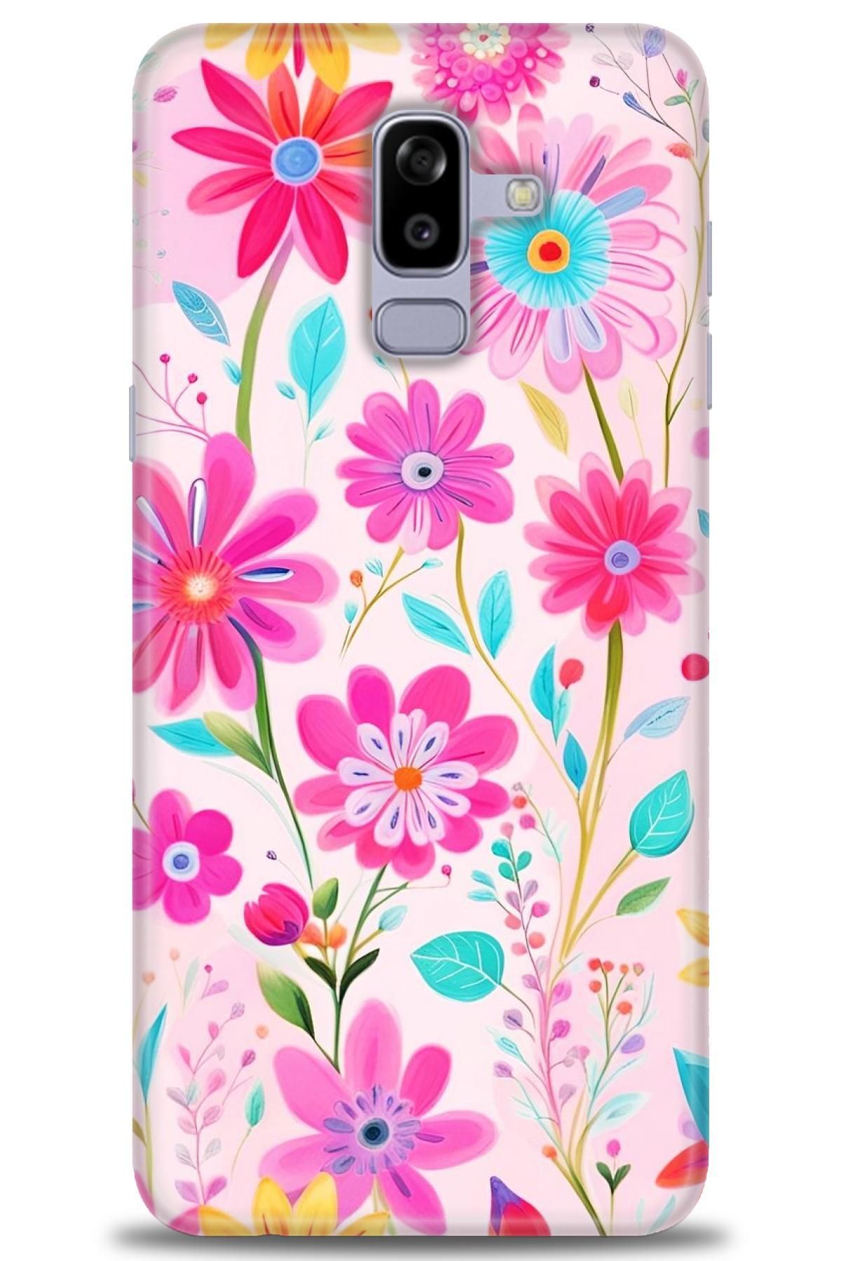 CooperTech Samsung Galaxy A8 Plus 2018 İle Uyumlu HD Baskılı Desenli Silikon Kılıf - 548