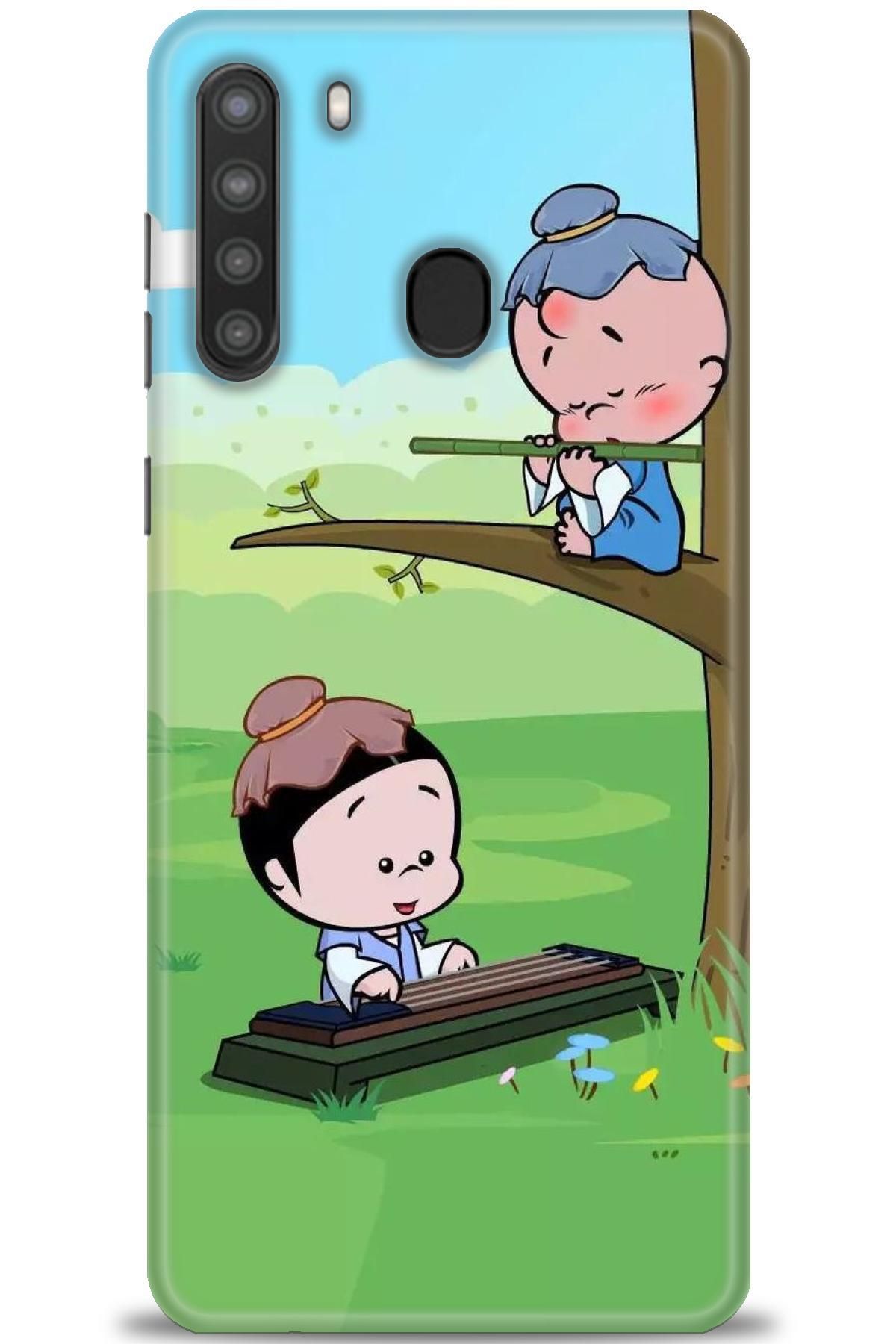 CooperTech Samsung Galaxy A21 İle Uyumlu HD Baskılı Desenli Silikon Kılıf - 656
