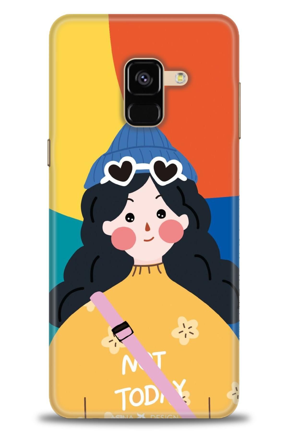 CooperTech Samsung Galaxy A8 2018 İle Uyumlu HD Baskılı Desenli Silikon Kılıf - 791